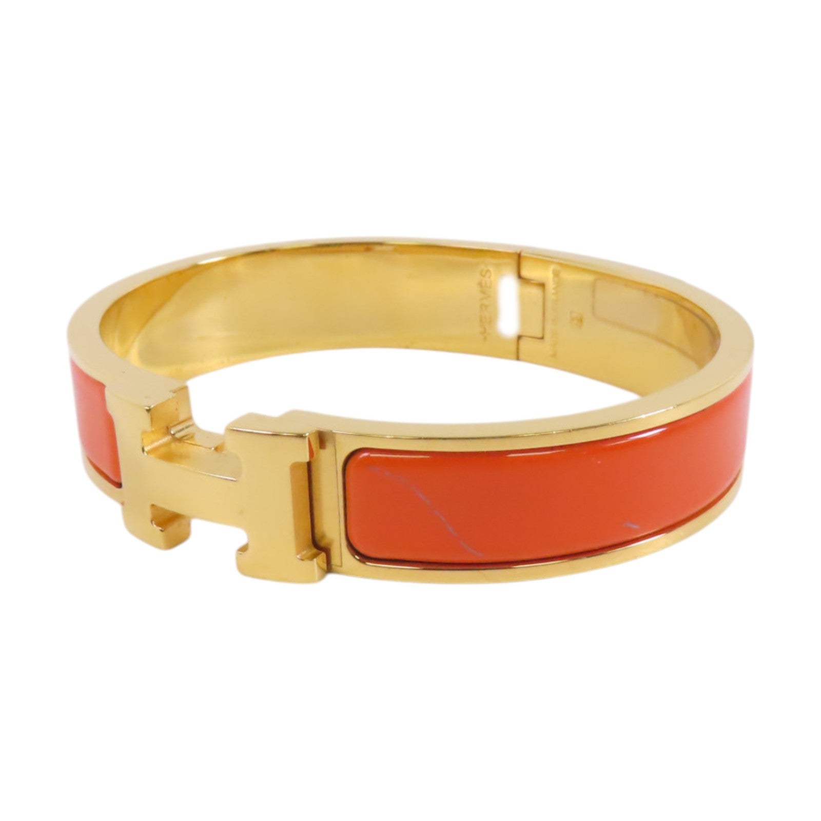 HERMES 金屬/琺瑯Clic H Bracelet金扣手鐲