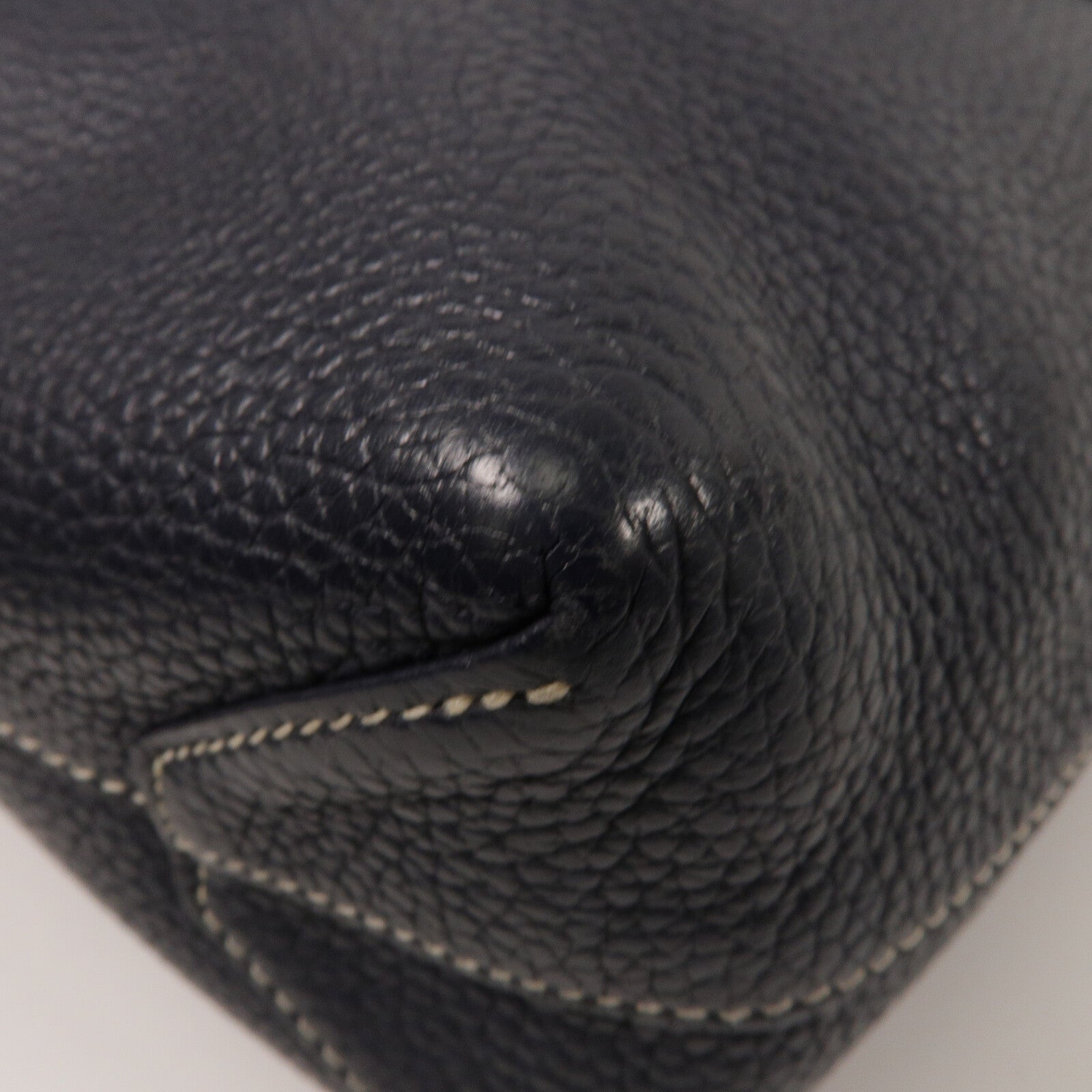HERMES Clemence皮革Double Sens 36手挽袋 Bleu Nuit/Vert Vertigo