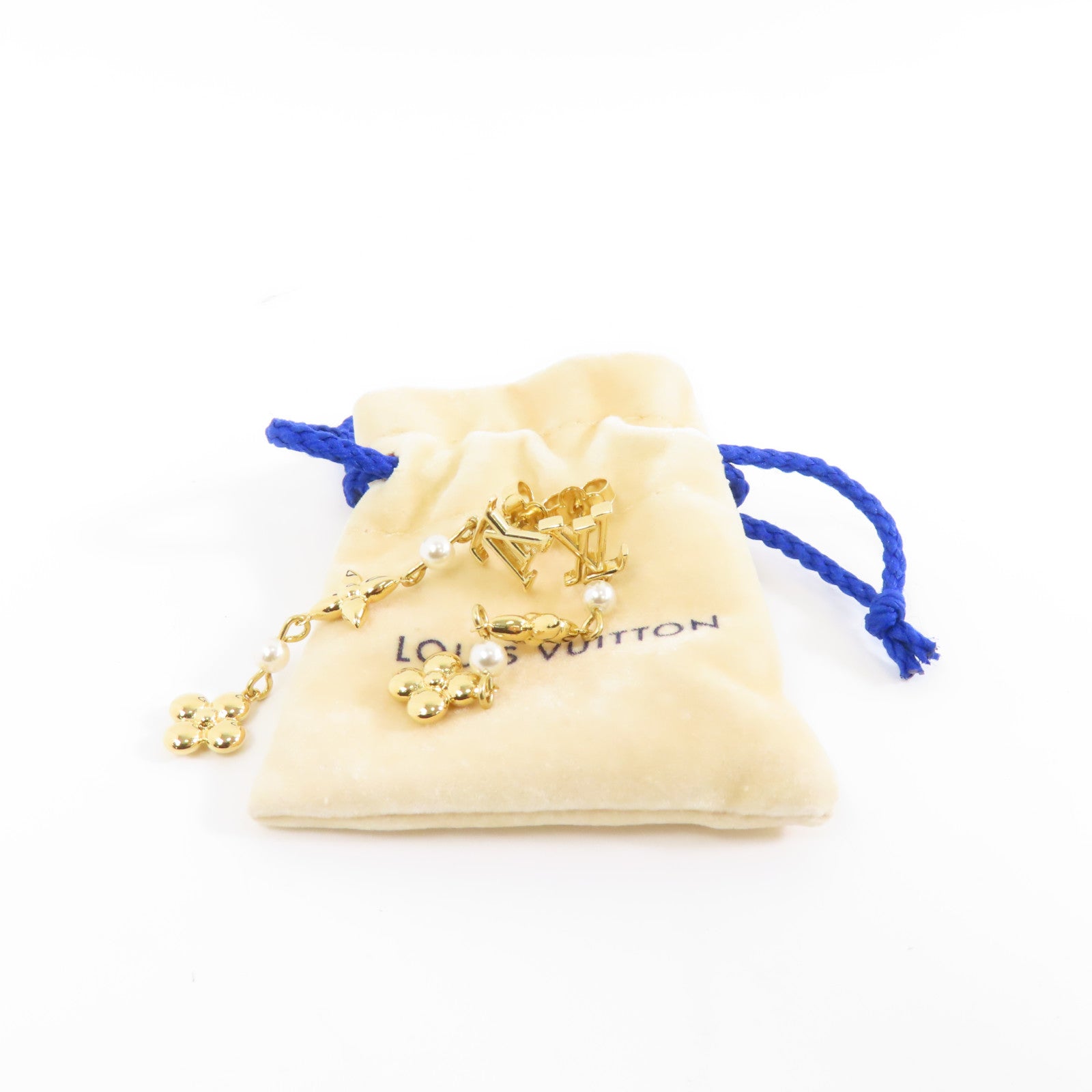 LOUIS VUITTON 金屬Louisa Earrings耳環金色