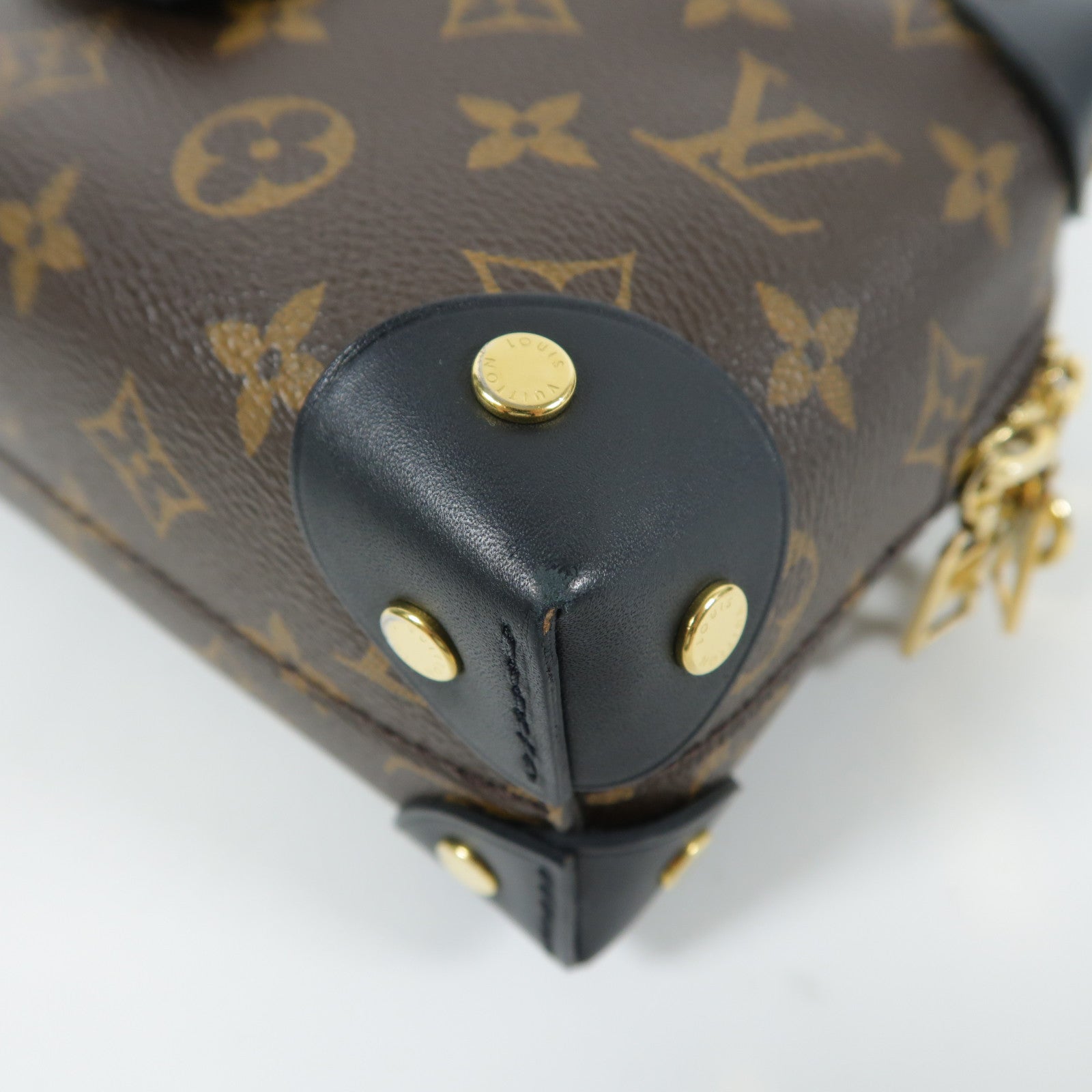 LOUIS VUITTON Monogram Petite Malle Souple金扣手挽肩背兩用袋