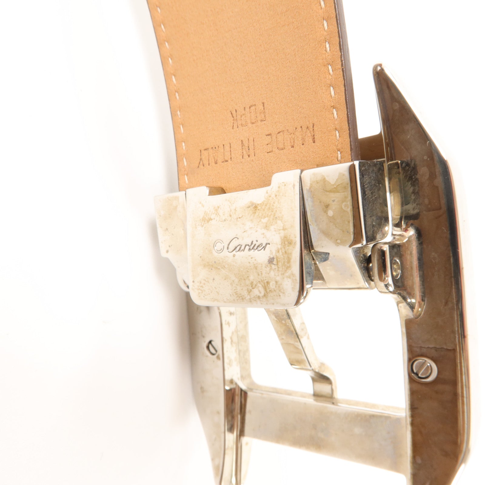 CARTIER 牛皮皮革Santos de Cartier Belt 105cm皮帶
