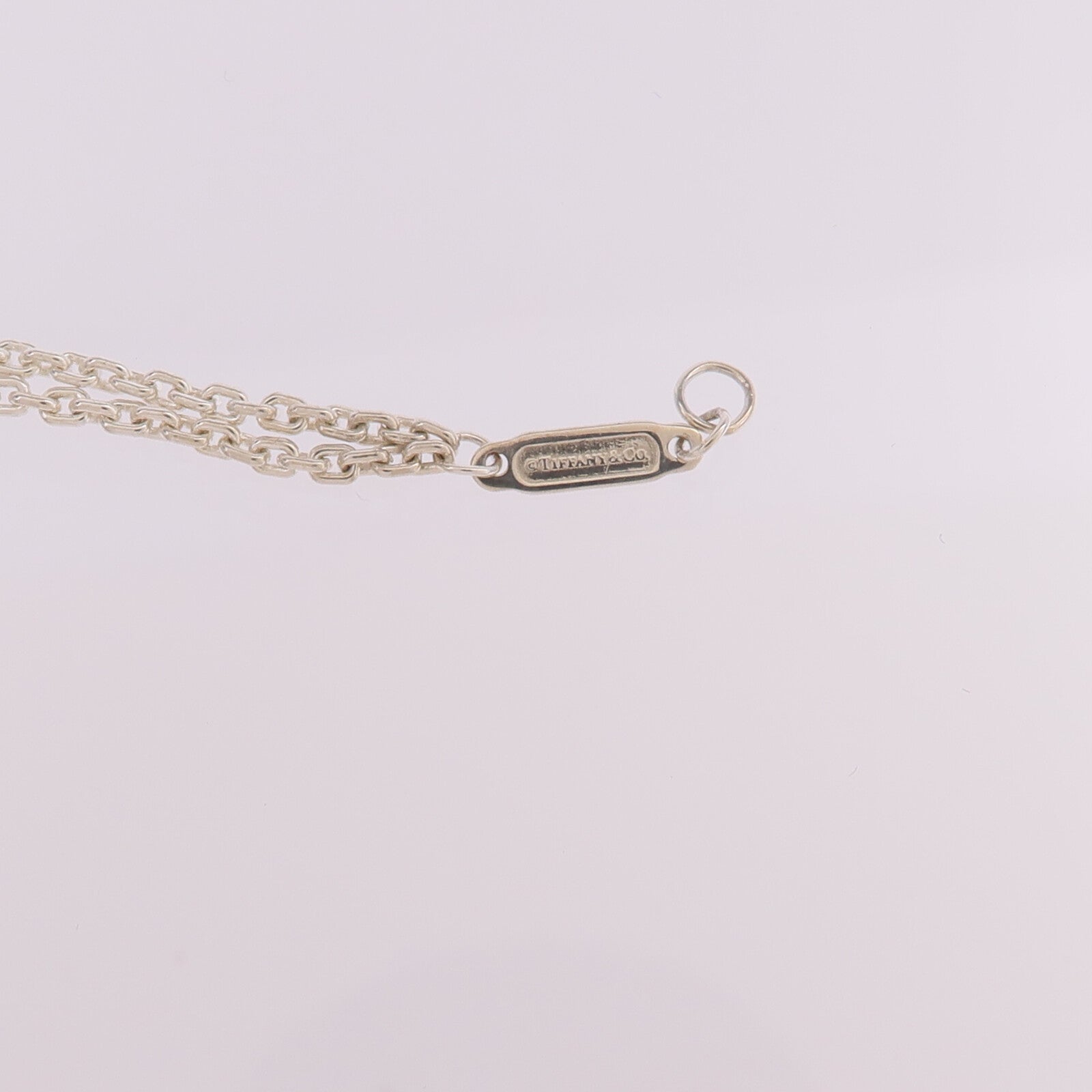 TIFFANY＆CO 925純銀Double Link Pendant Necklace項鍊