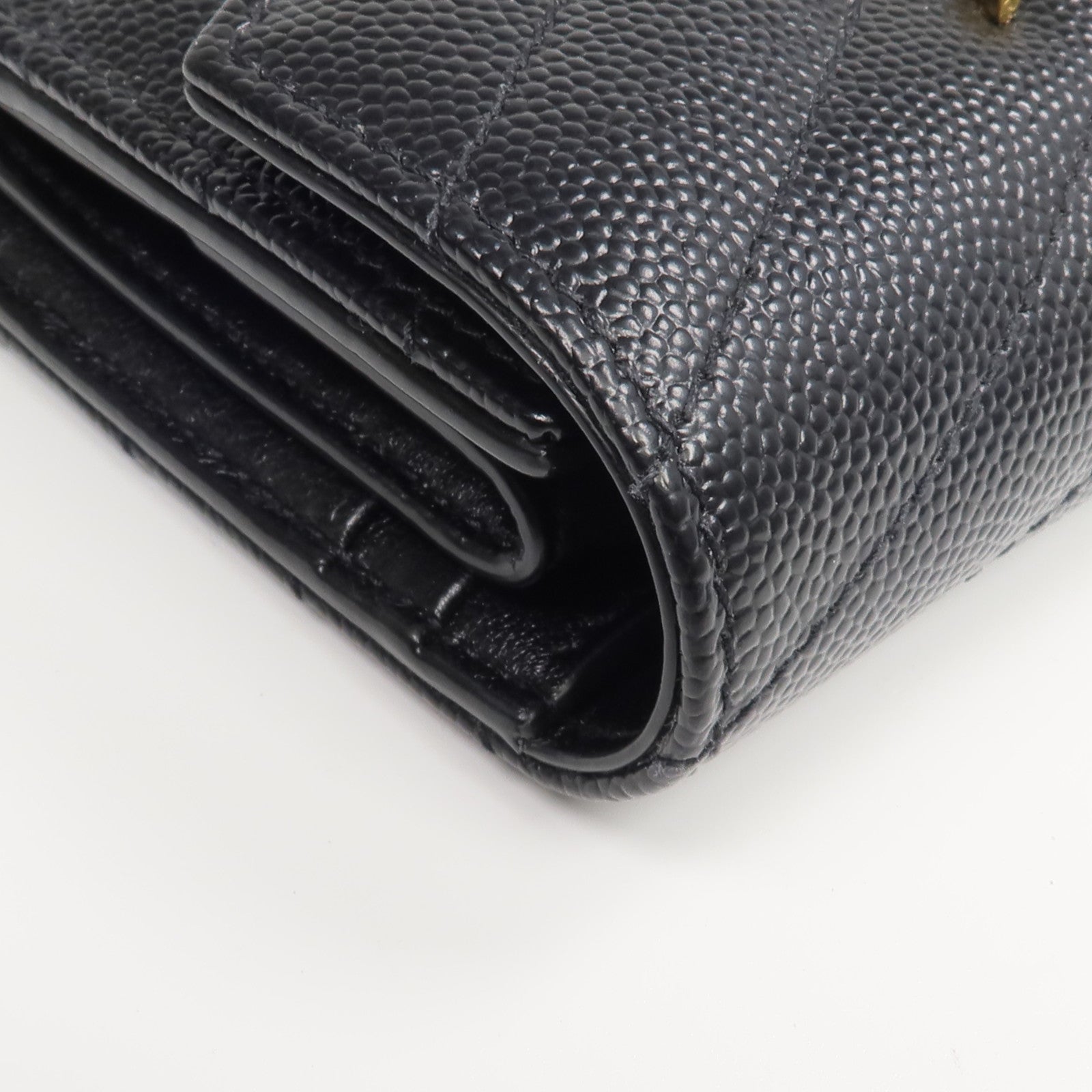 SAINT LAURENT 牛皮皮革Three-fold Wallet錢包
