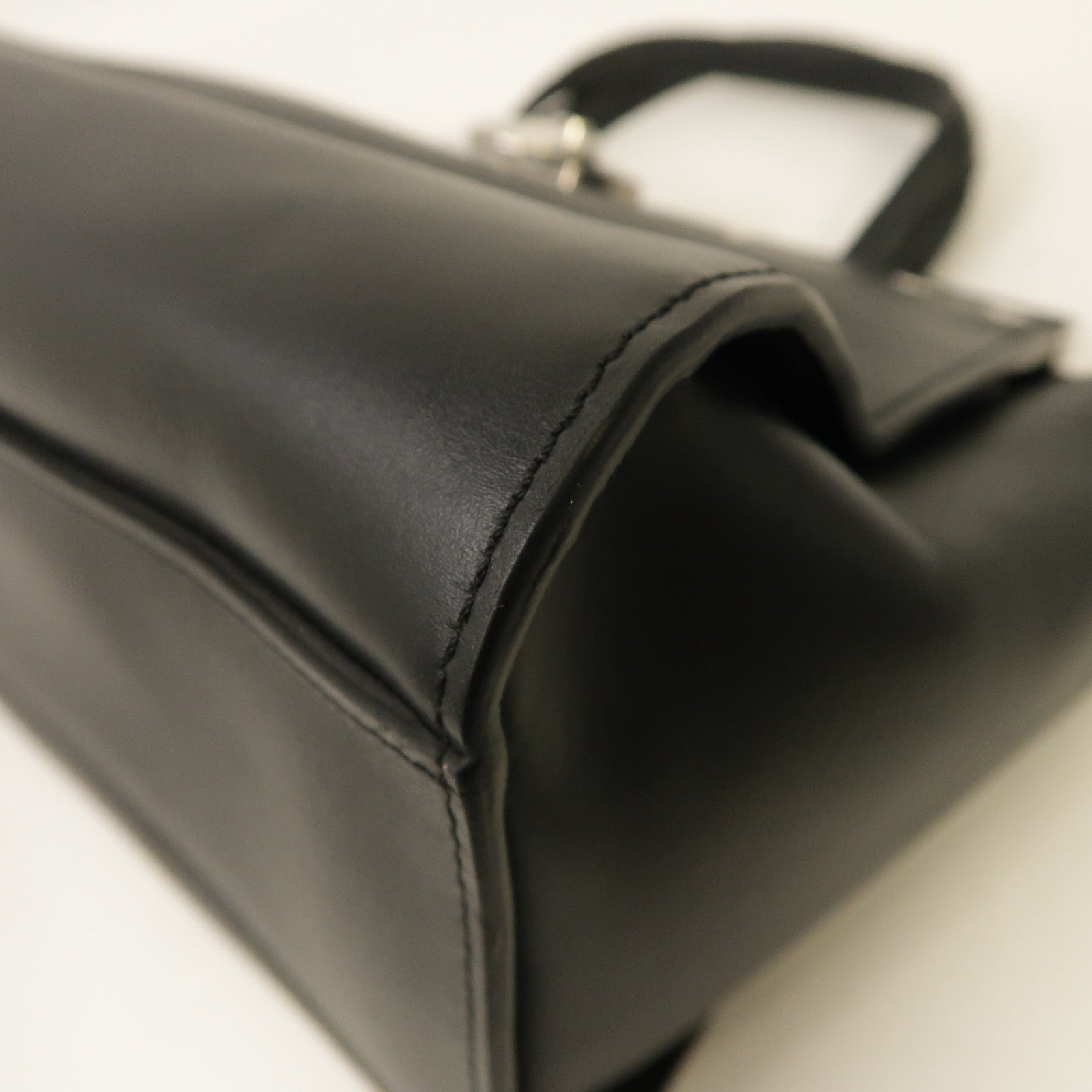 MULBERRY 牛皮皮革2Way Shoulder銀扣手挽肩背兩用袋黑色