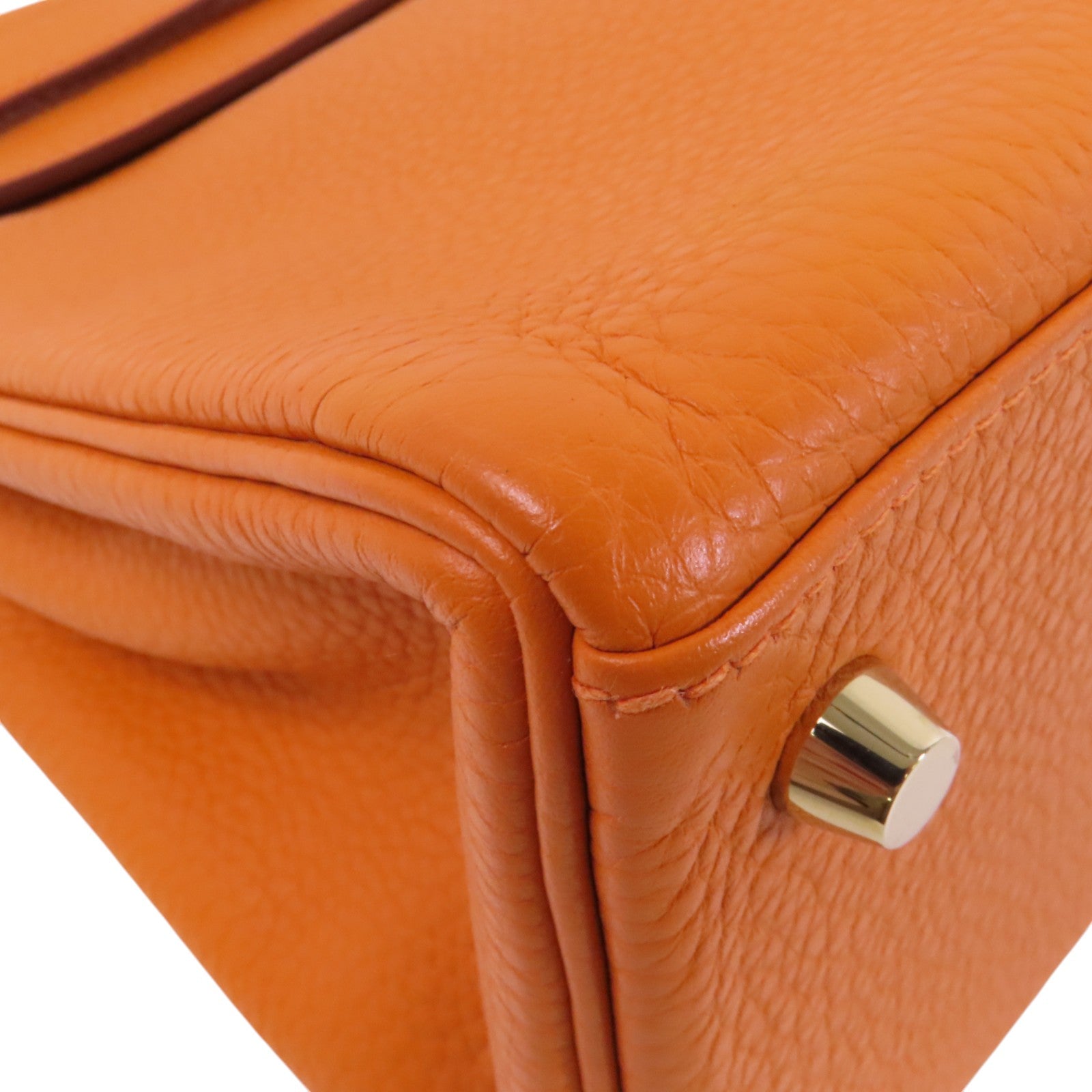 HERMES Clemence皮革Kelly 28金扣手挽肩背兩用袋