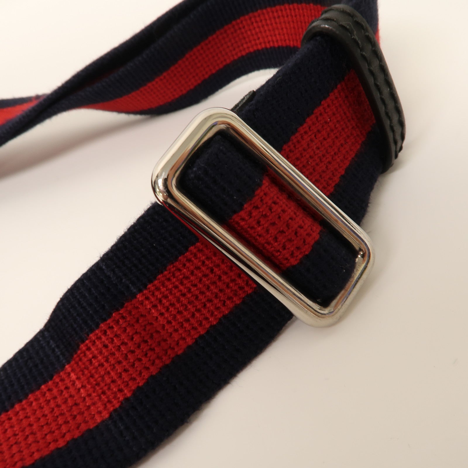 GUCCI 塗層帆布Shoulder Bag銀扣肩背袋黑色