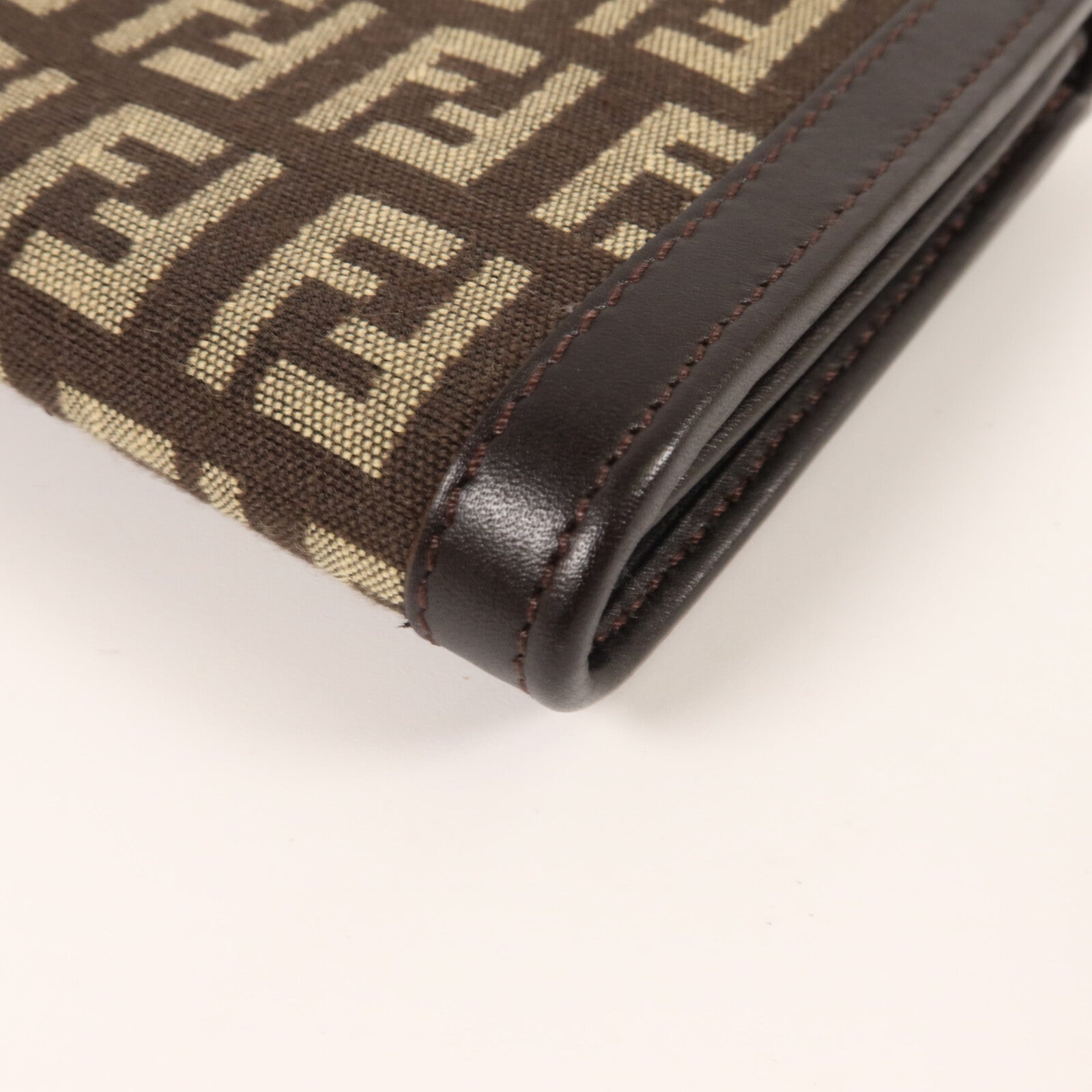 FENDI 帆布/皮革Zucca Long Wallet長錢包