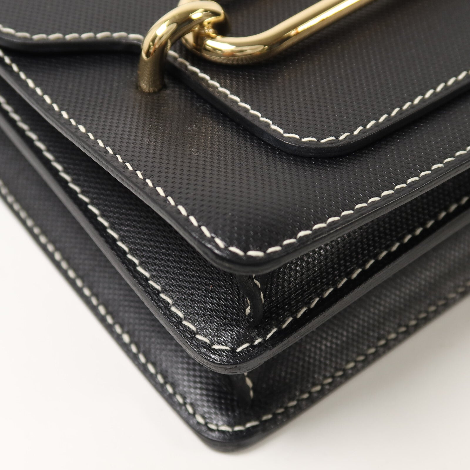 HERMES Grain d'H皮革Roulis 23肩背袋Noir