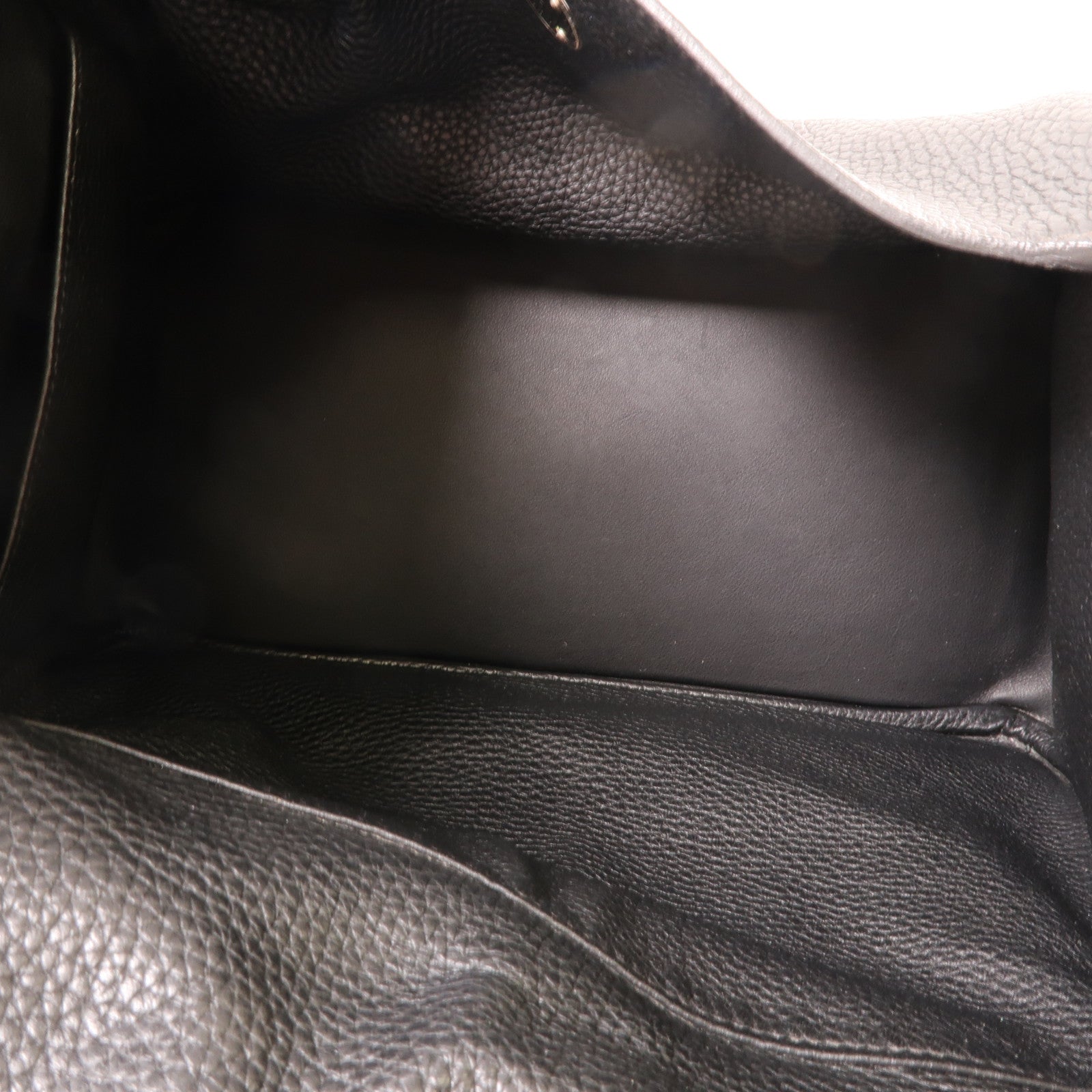 HERMES Clemence皮革Lindy 30銀扣肩背袋Noir黑色