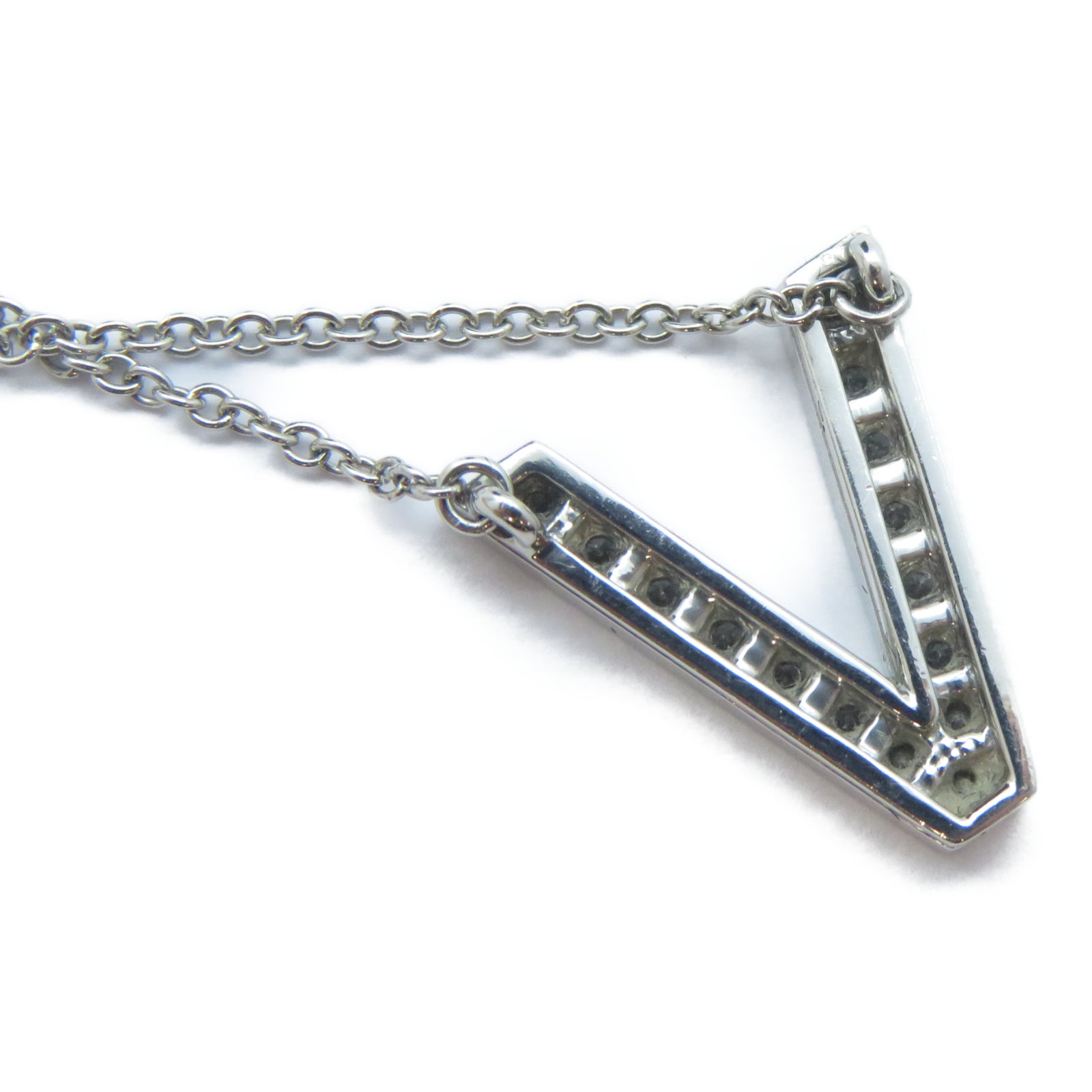 TIFFANY＆CO PT950鉑金V Diamond Neckalce鑽石項鍊