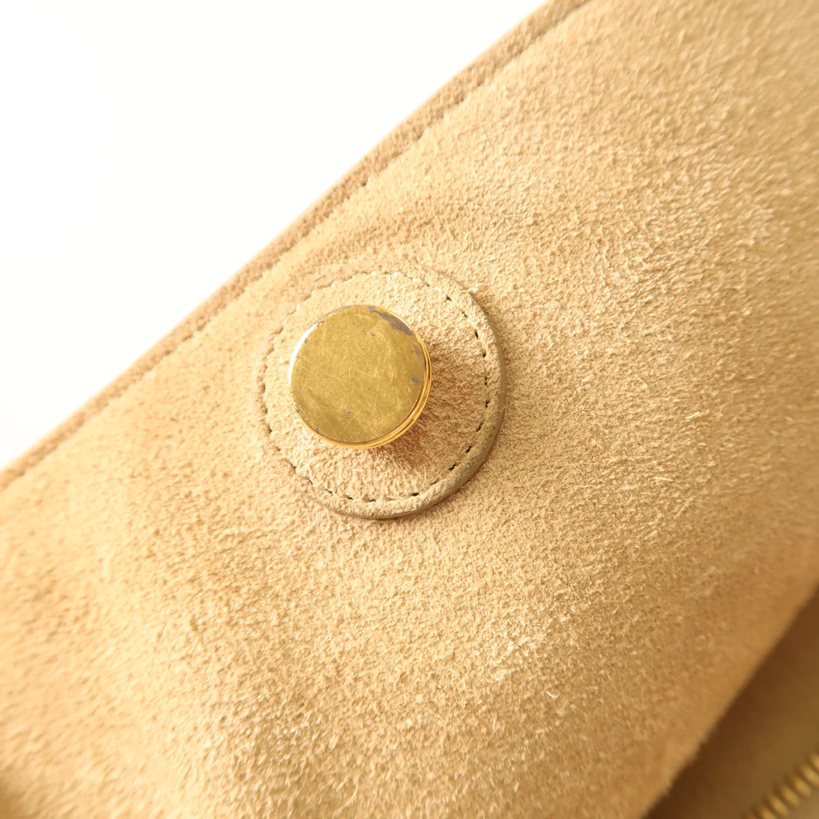 CELINE 羊皮皮革Belt Bag金扣手挽肩背兩用袋米色