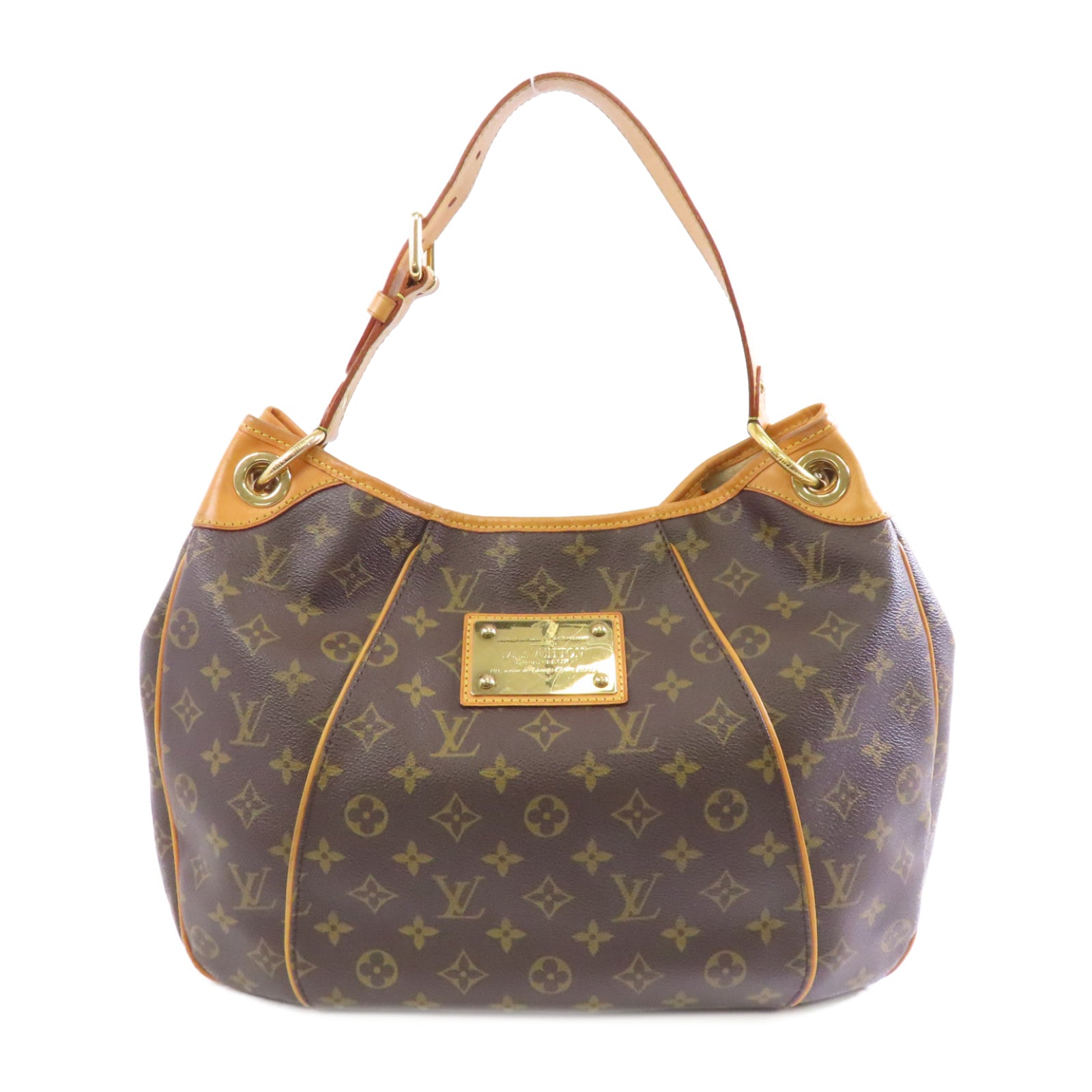 LOUIS VUITTON Monogram Galliera PM金扣肩背袋棕色