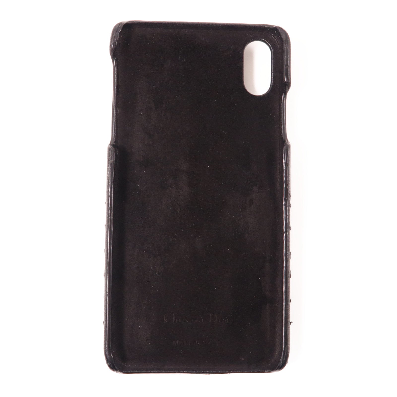 Dior 【激減優惠】羊皮皮革iphone 10 Case金扣手機袋黑色