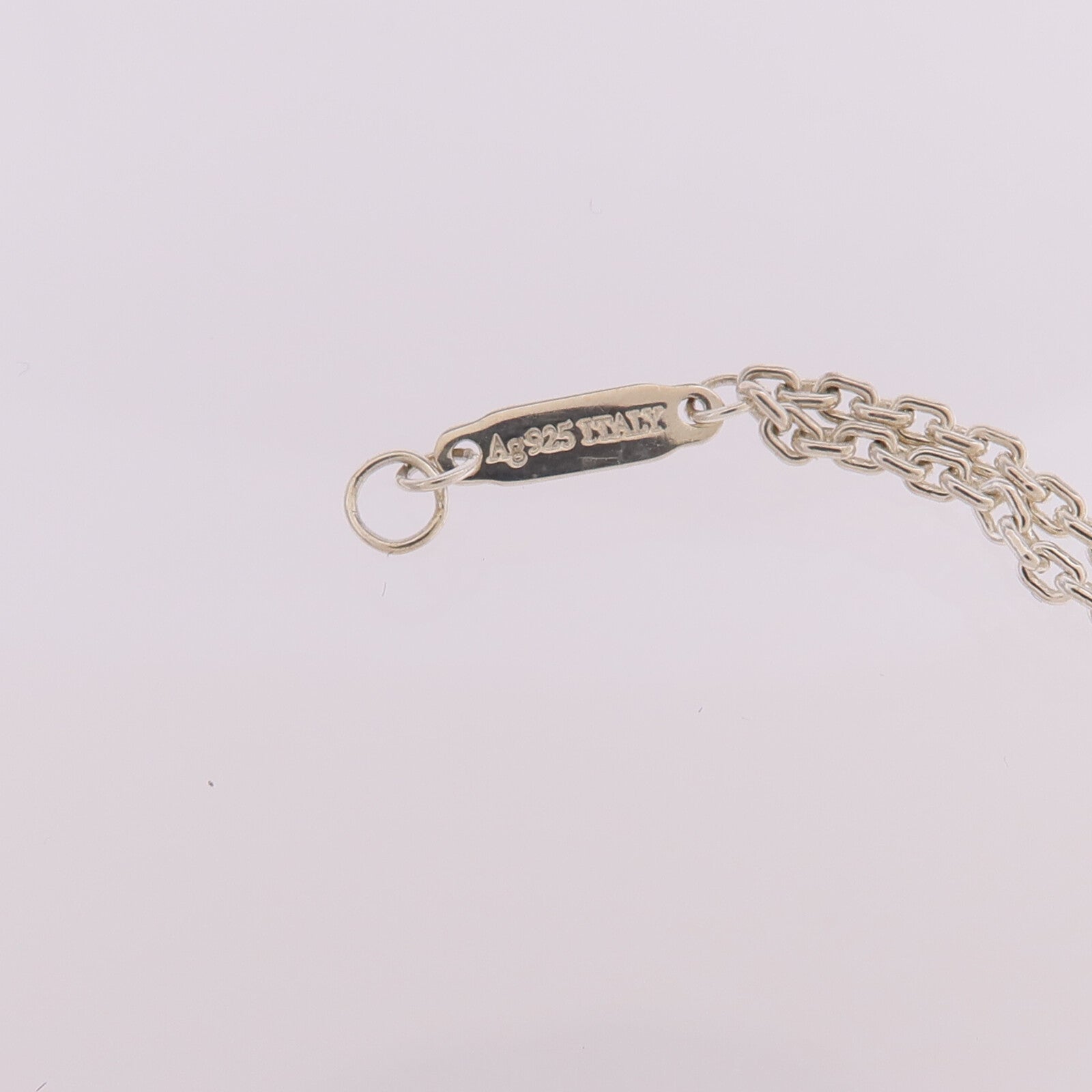 TIFFANY＆CO 925純銀Double Link Pendant Necklace項鍊