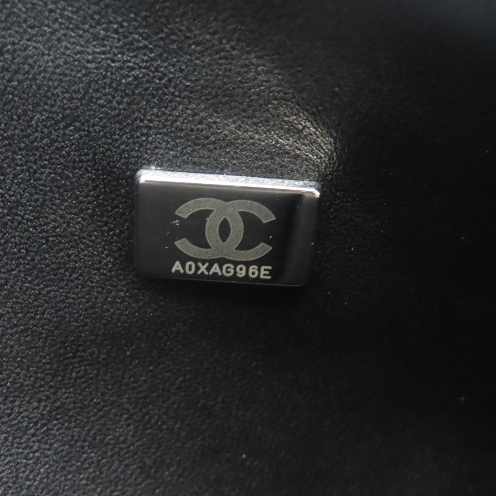 CHANEL 【激減優惠】斜紋牛皮皮革Chain Shoulder銀扣鏈帶肩背袋黑色