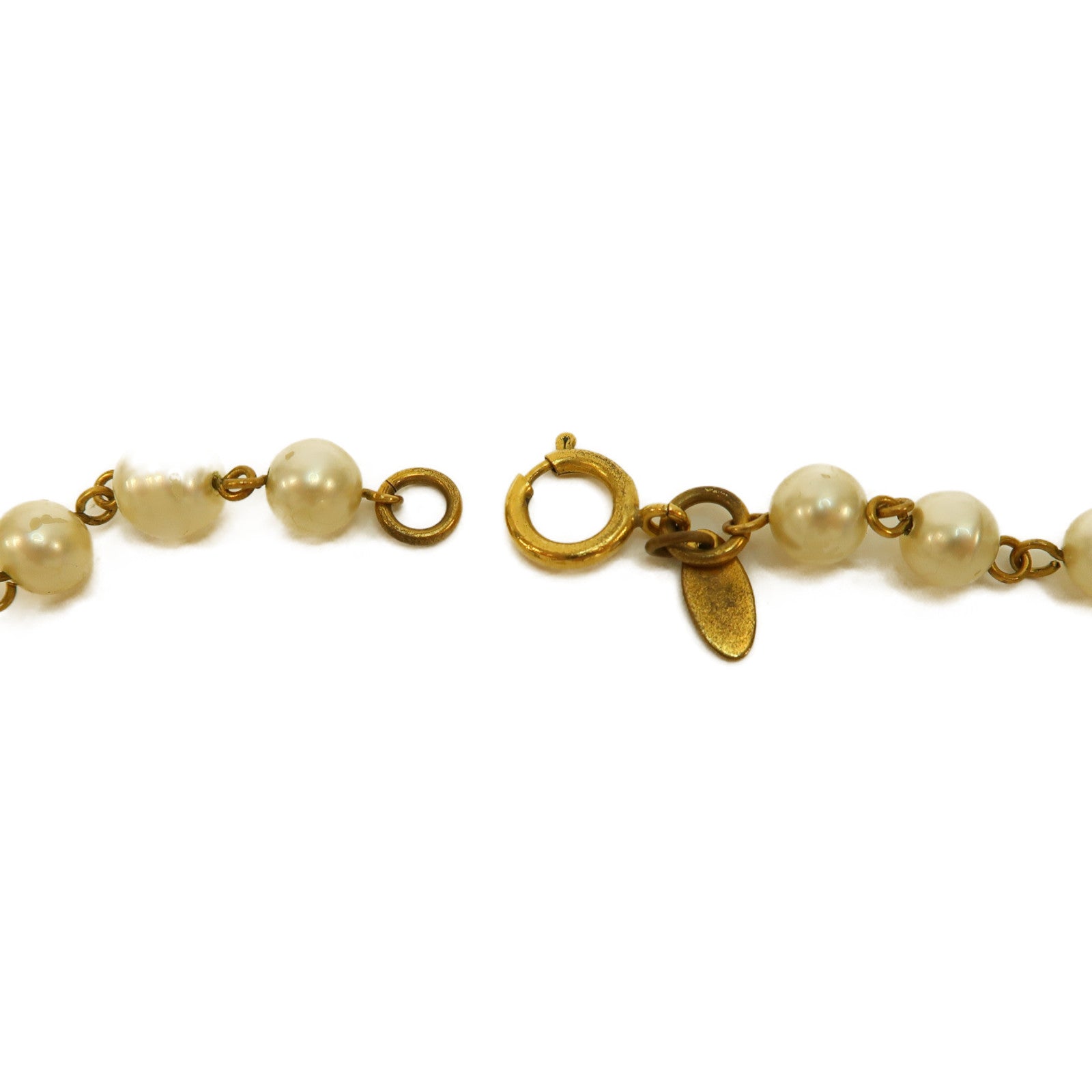 CHANEL 金屬Necklace項鍊金色/白色
