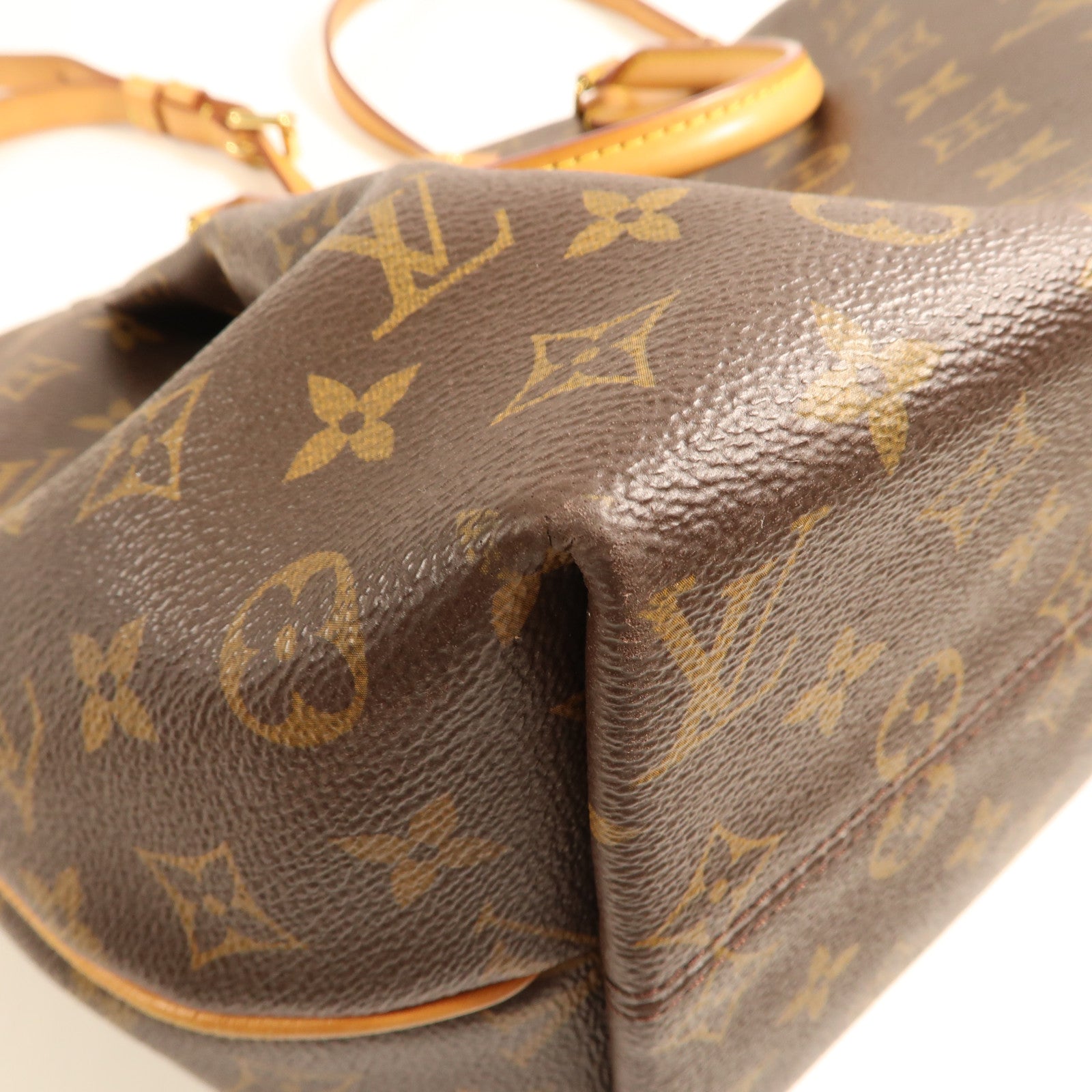 LOUIS VUITTON Monogram Turenne MM金扣手挽肩背兩用袋棕色