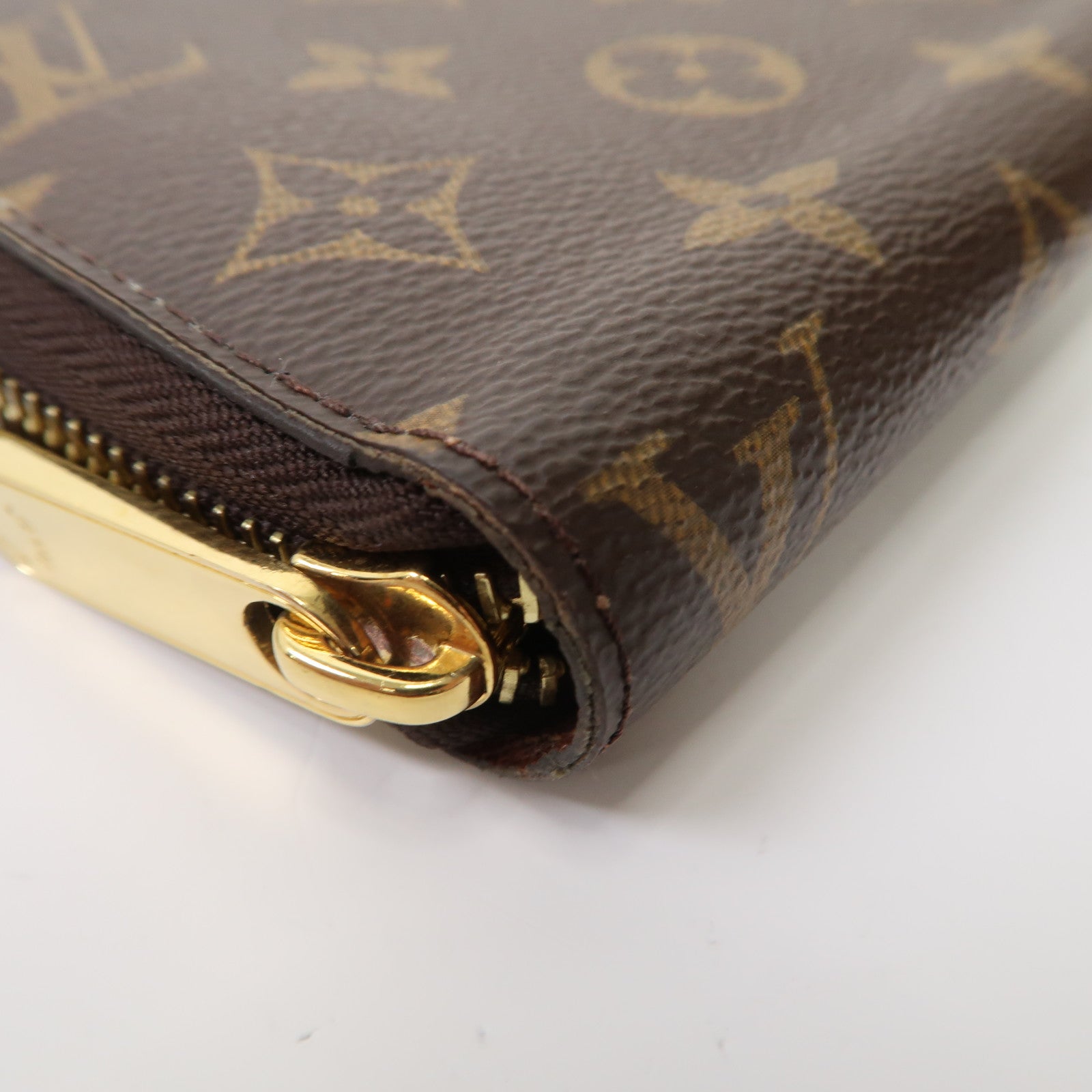 LOUIS VUITTON Monogram Zippy Wallet金扣長錢包啡色