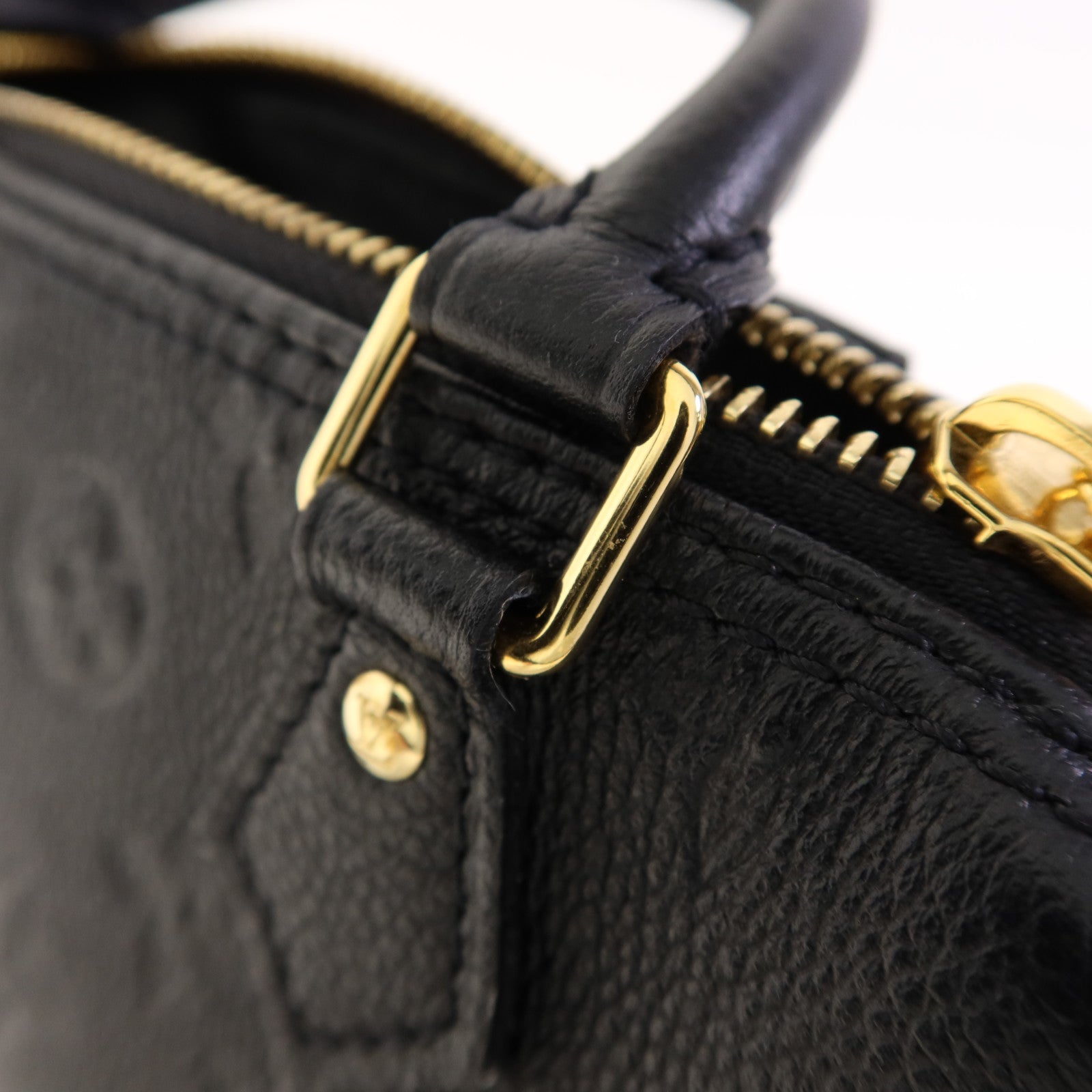 LOUIS VUITTON Monogram Empreinte Nano Speedy金扣手挽肩背兩用袋