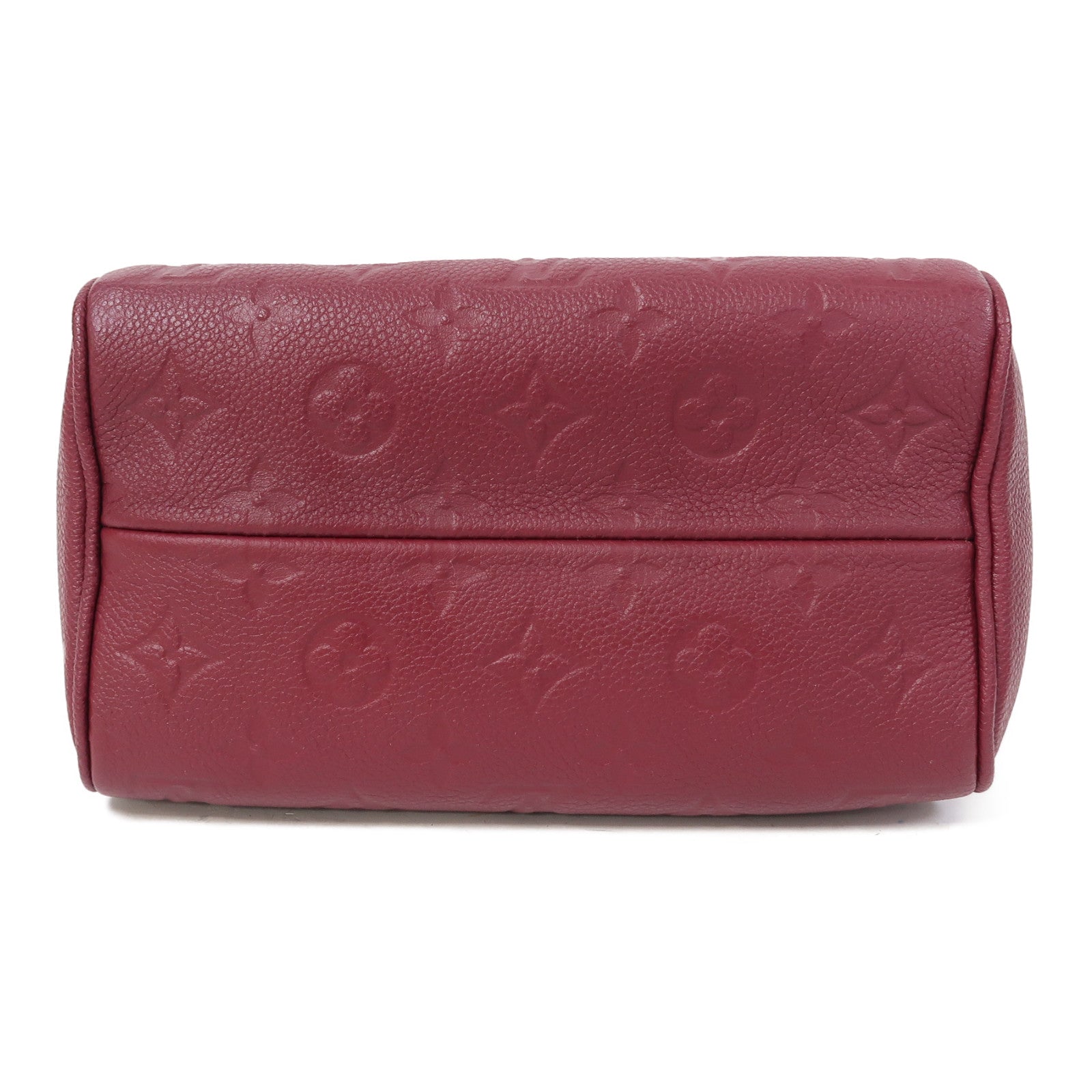 LOUIS VUITTON Monogram Empreinte Speedy 25金扣手挽肩背兩用袋紅色