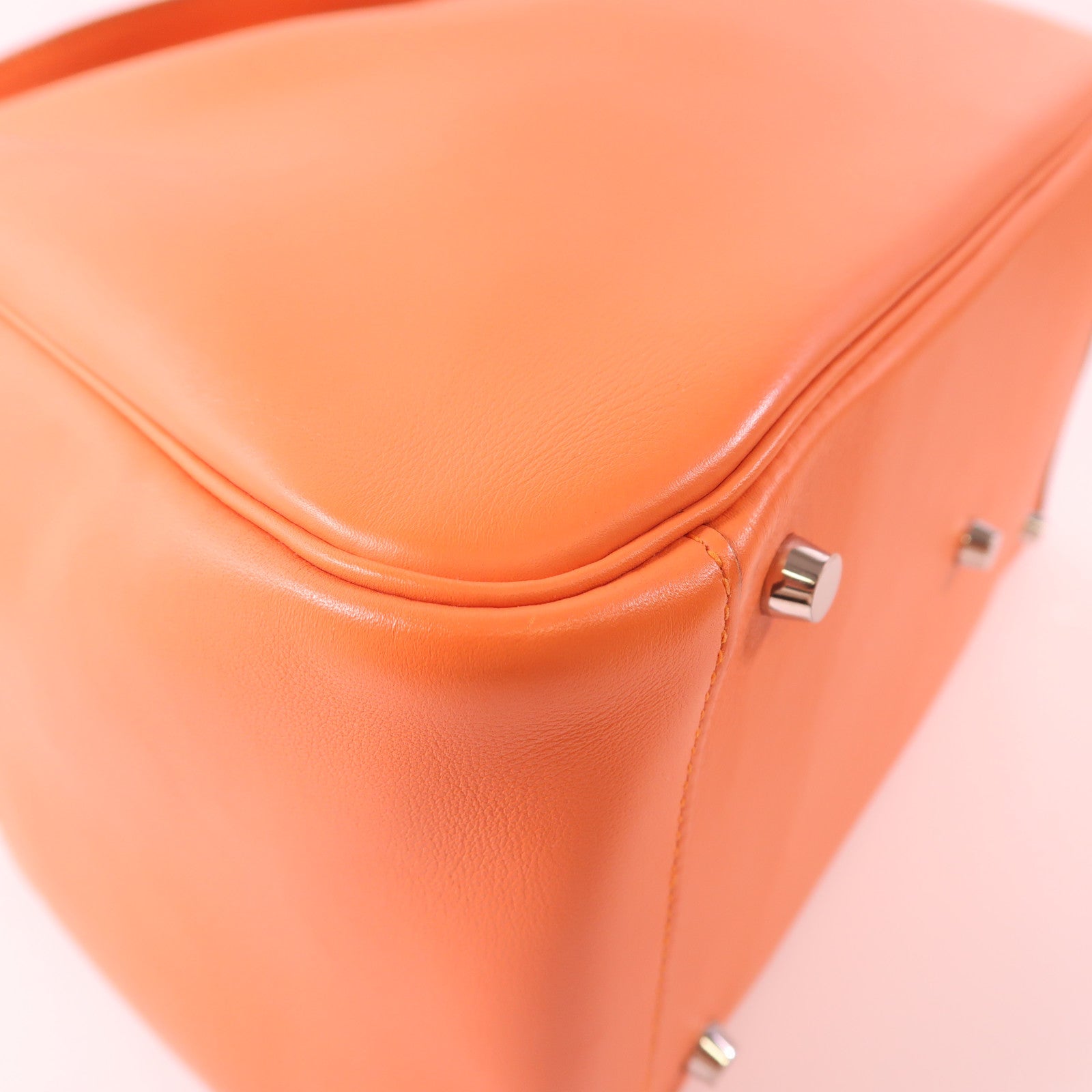 HERMES 【激減優惠】Swift皮革Lindy 34銀扣手挽肩背兩用袋Crevette