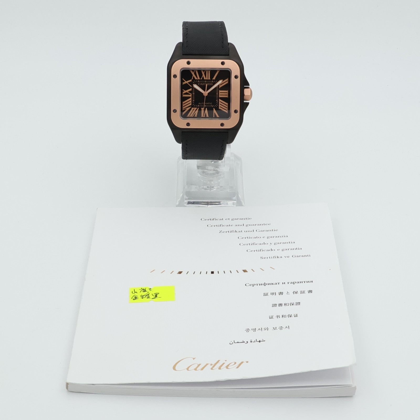 CARTIER Santos 100 Carbon Gold Bezel