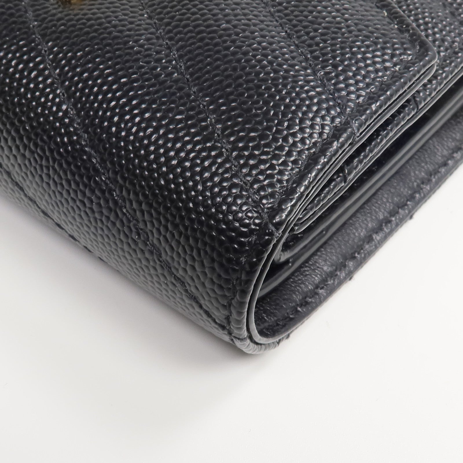 SAINT LAURENT 牛皮皮革Three-fold Wallet錢包