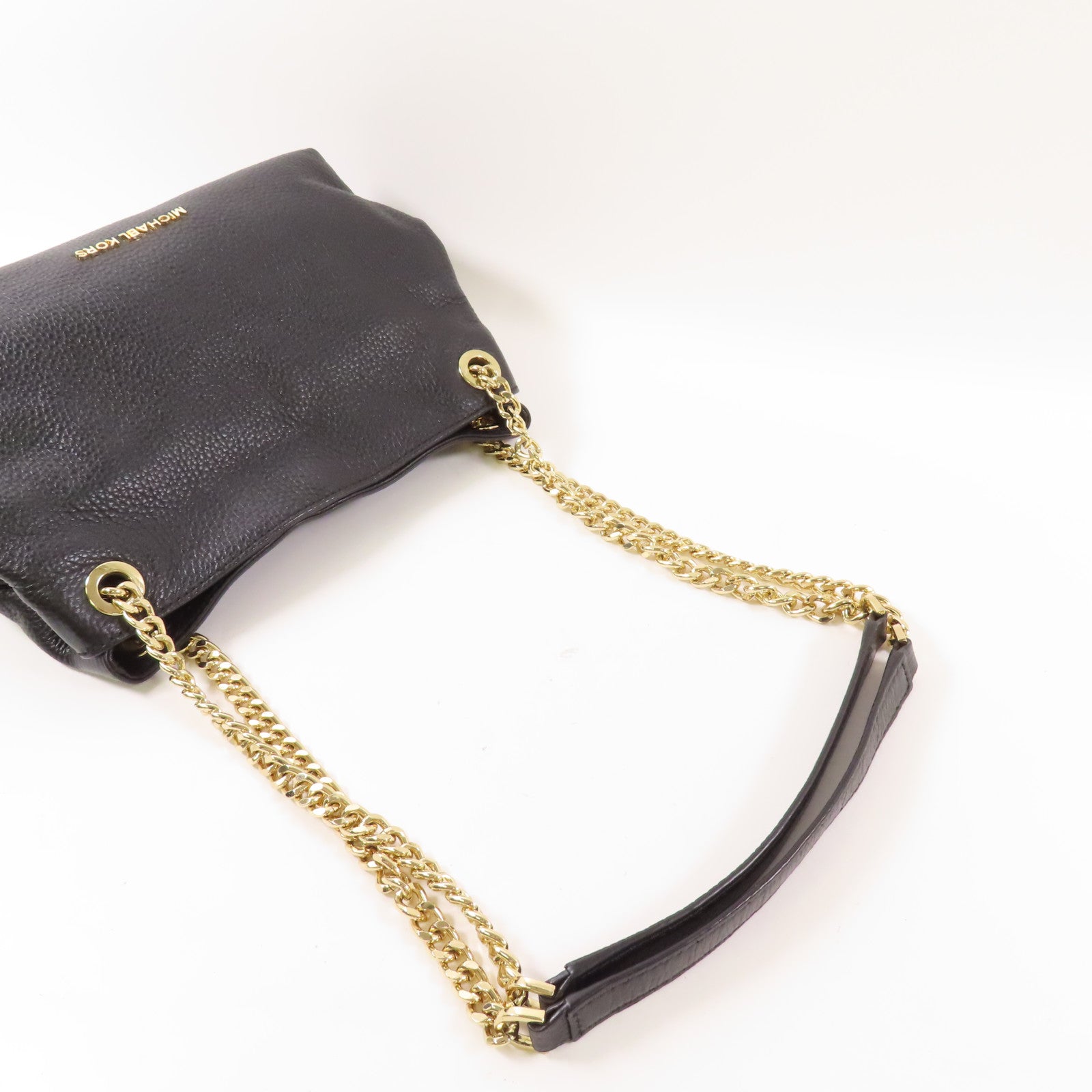 Michael Kors 牛皮皮革Chain Shoulder金扣鏈帶肩背袋