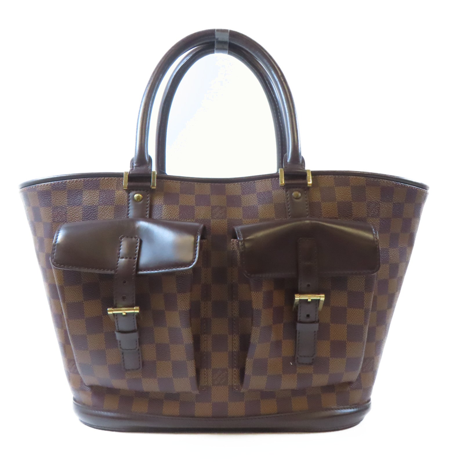 LOUIS VUITTON 【激減優惠】Damier Manosque GM金扣手挽袋啡色