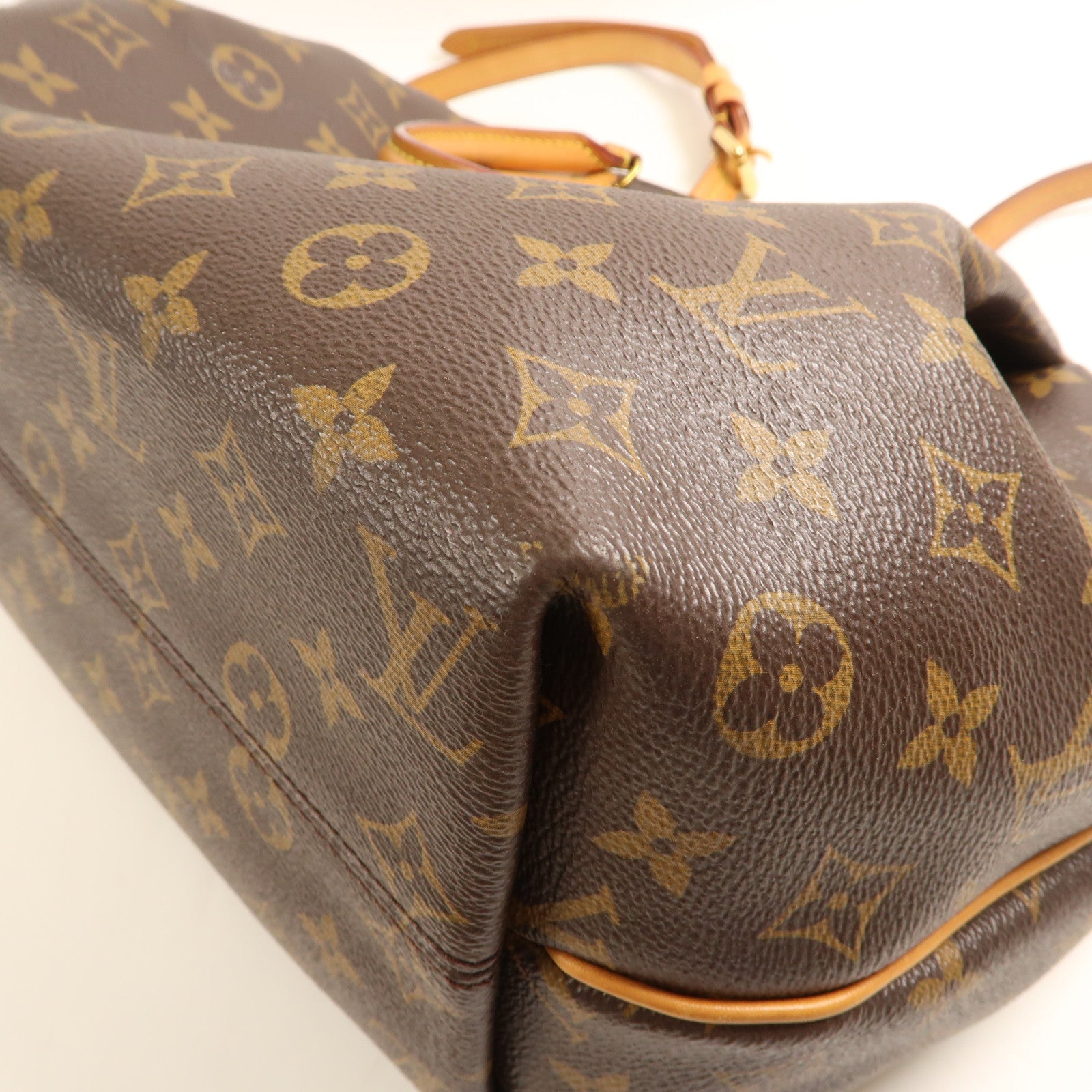 LOUIS VUITTON Monogram Turenne MM金扣手挽肩背兩用袋棕色