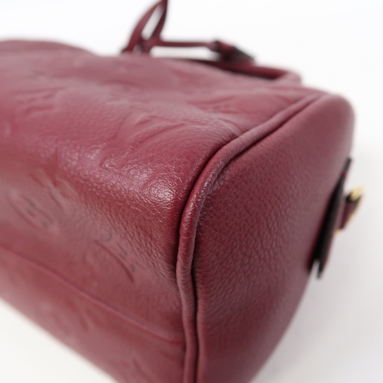 LOUIS VUITTON Monogram Empreinte Speedy 25金扣手挽肩背兩用袋紅色