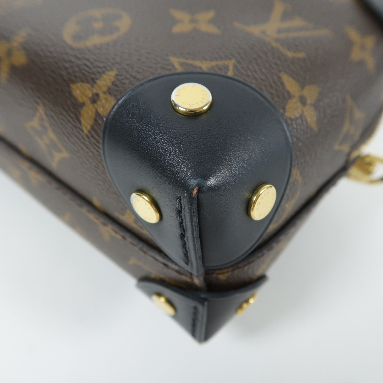 LOUIS VUITTON Monogram Petite Malle Souple金扣手挽肩背兩用袋