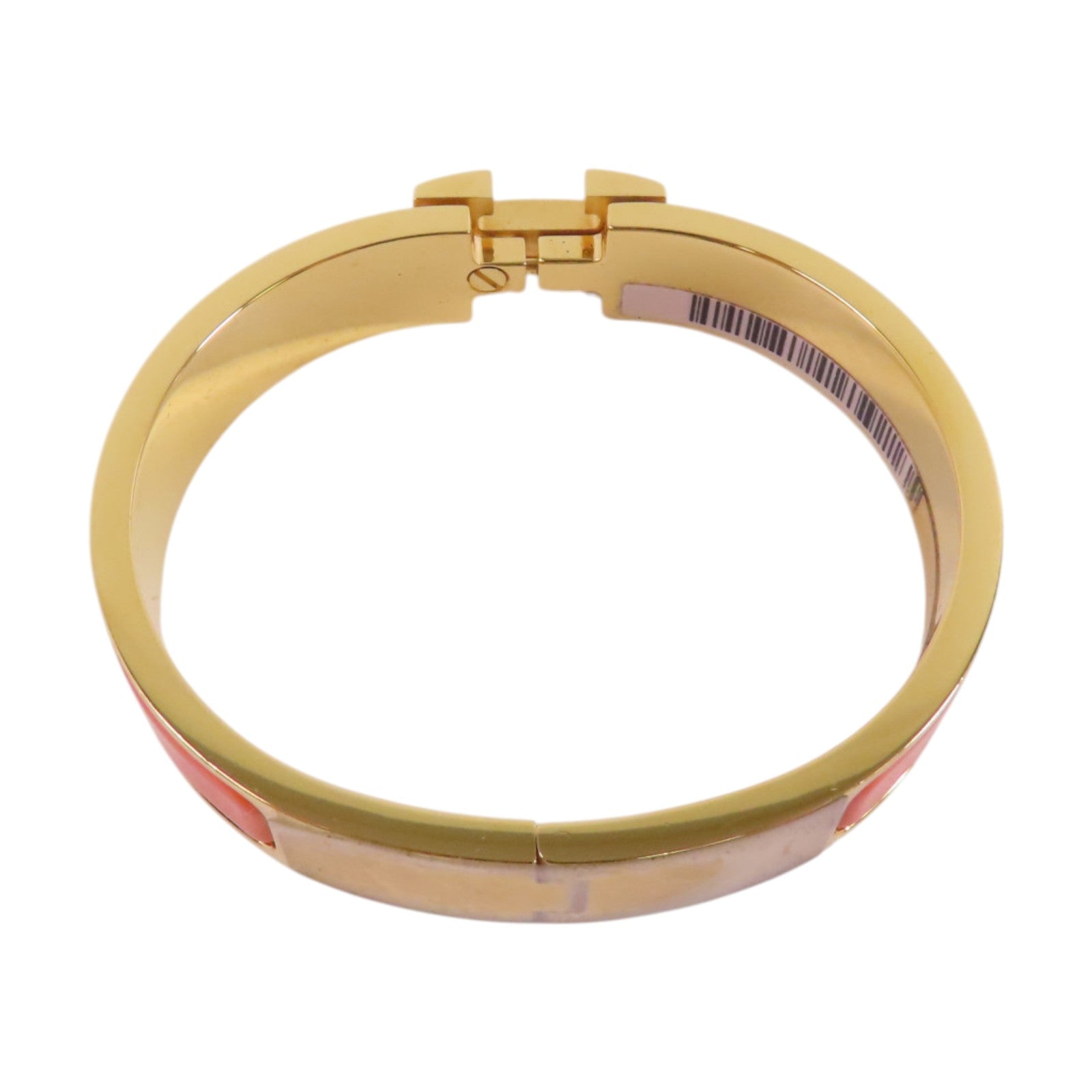 HERMES 金屬/琺瑯Clic H Bracelet金扣手鐲