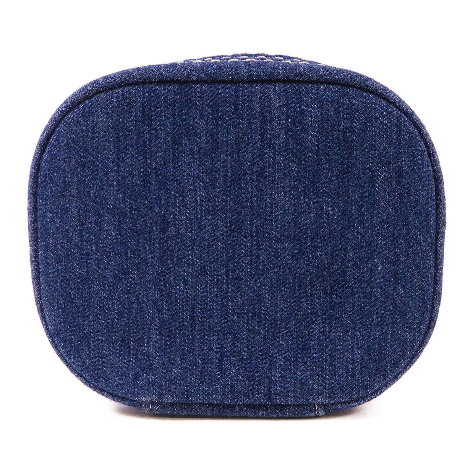 CHANEL 牛仔布Vanity Case金扣鏈帶肩背袋