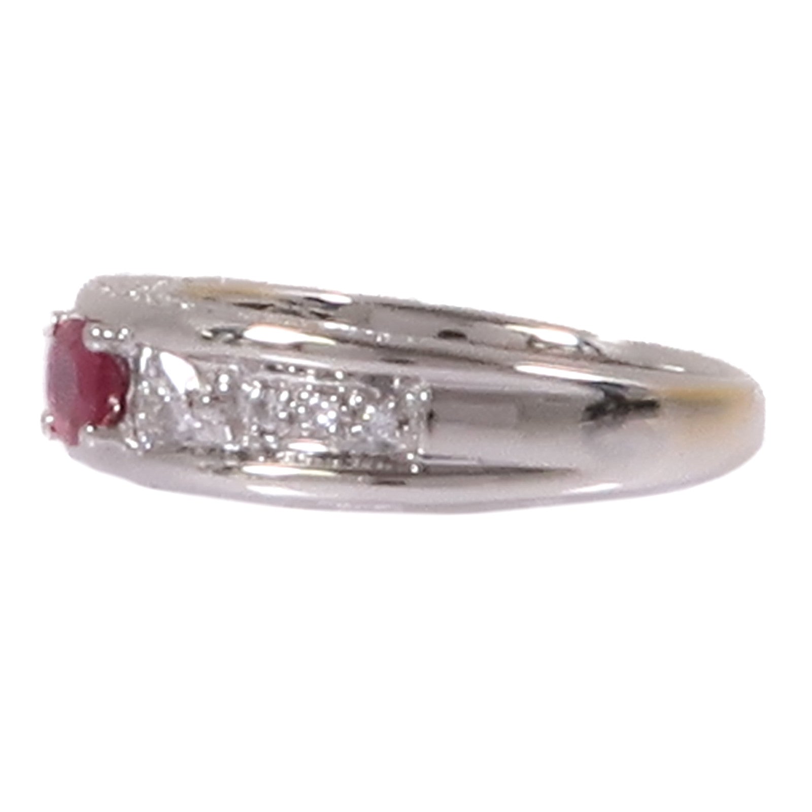 JEWELRY Ruby Diamond Ring PT900 Platinum US#6.5