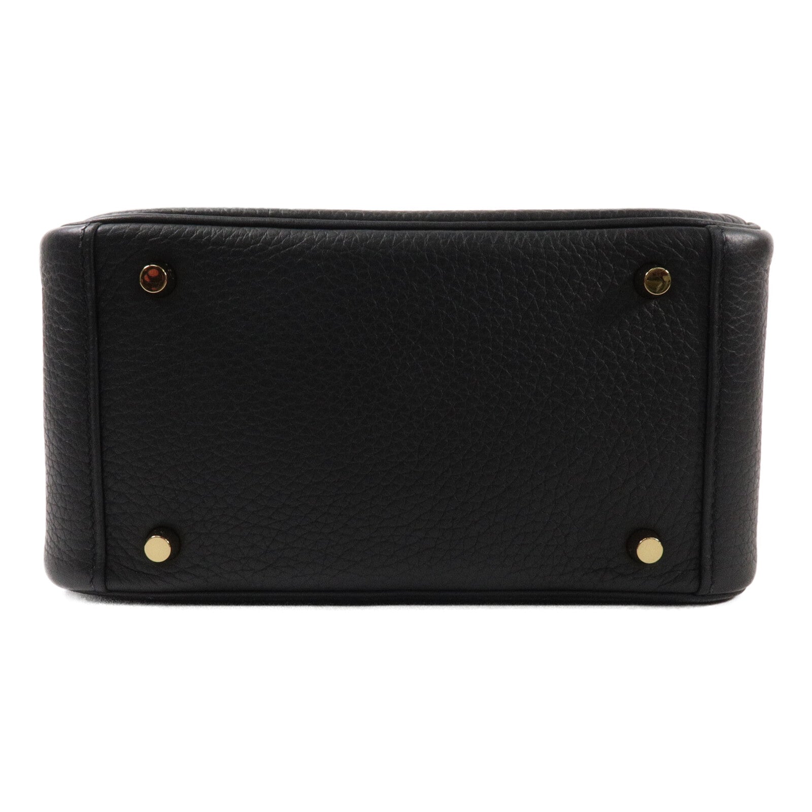 HERMES Clemence皮革Mini Lindy手挽肩背兩用袋Noir
