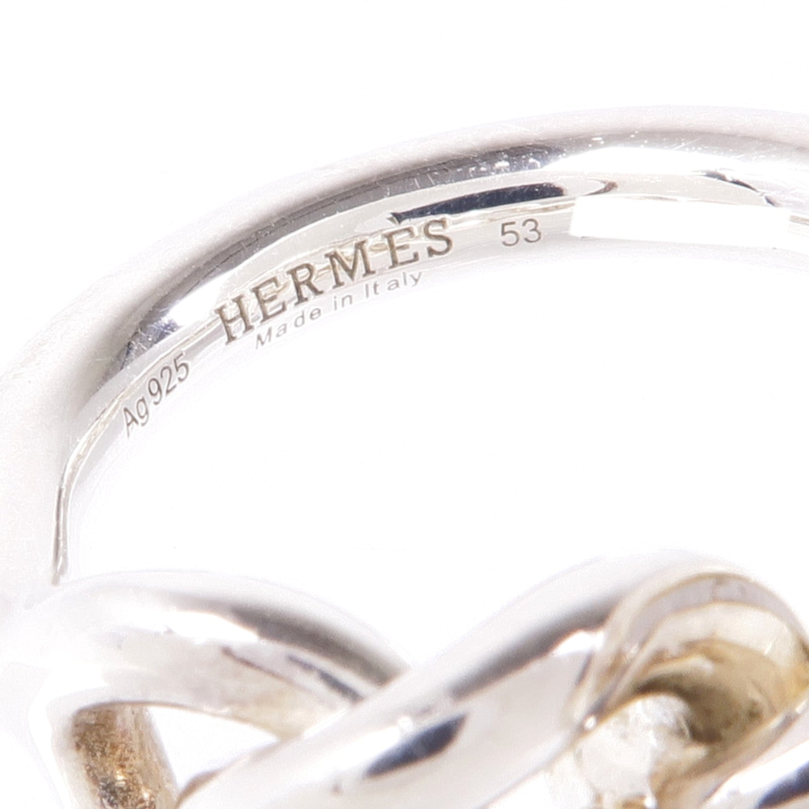 HERMES 925純銀Croisette Ring Large Model戒指Hermes#53/US#6