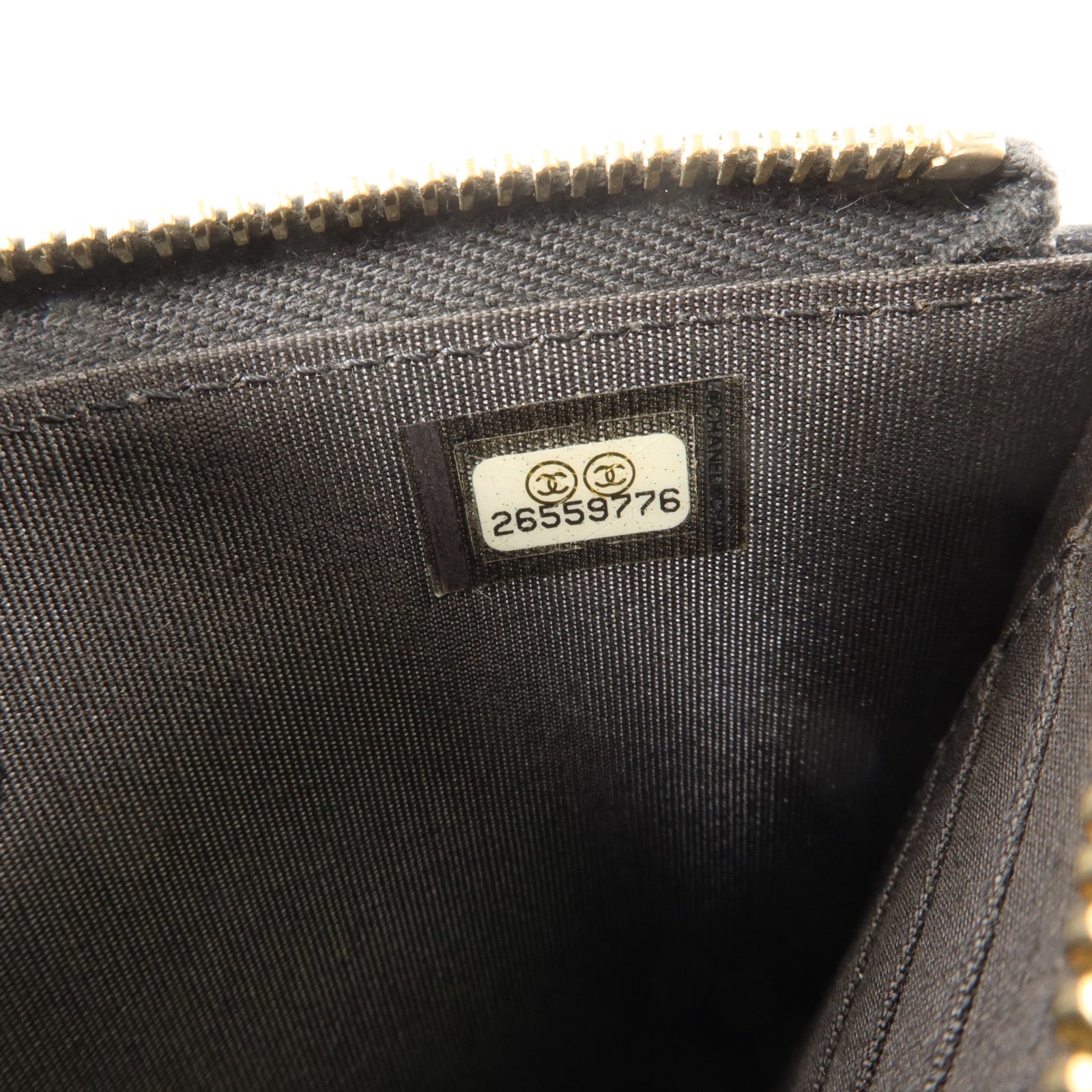 CHANEL 牛皮皮革Flat Long Wallet金扣長錢包