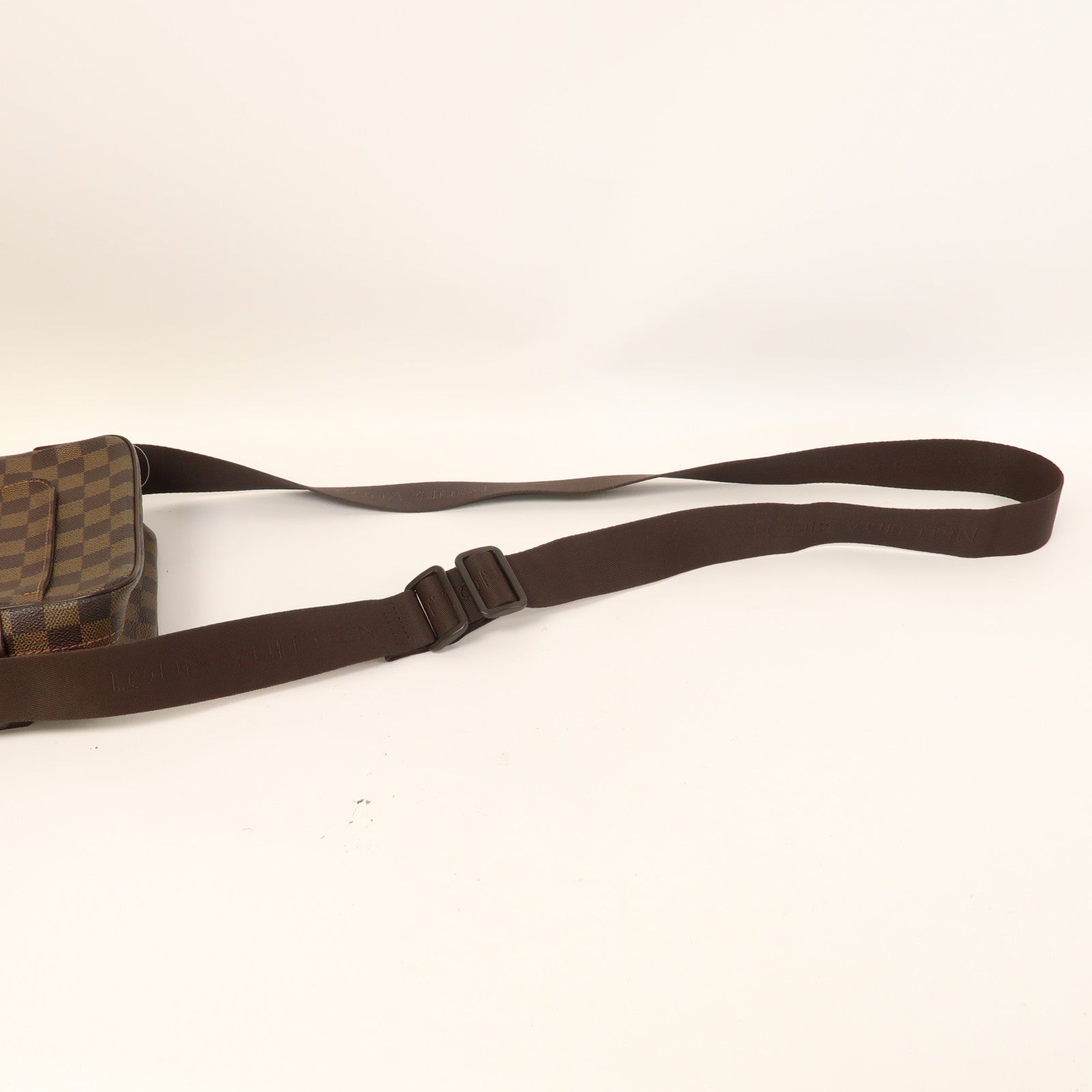 LOUIS VUITTON Damier Olav PM金扣肩背袋啡色