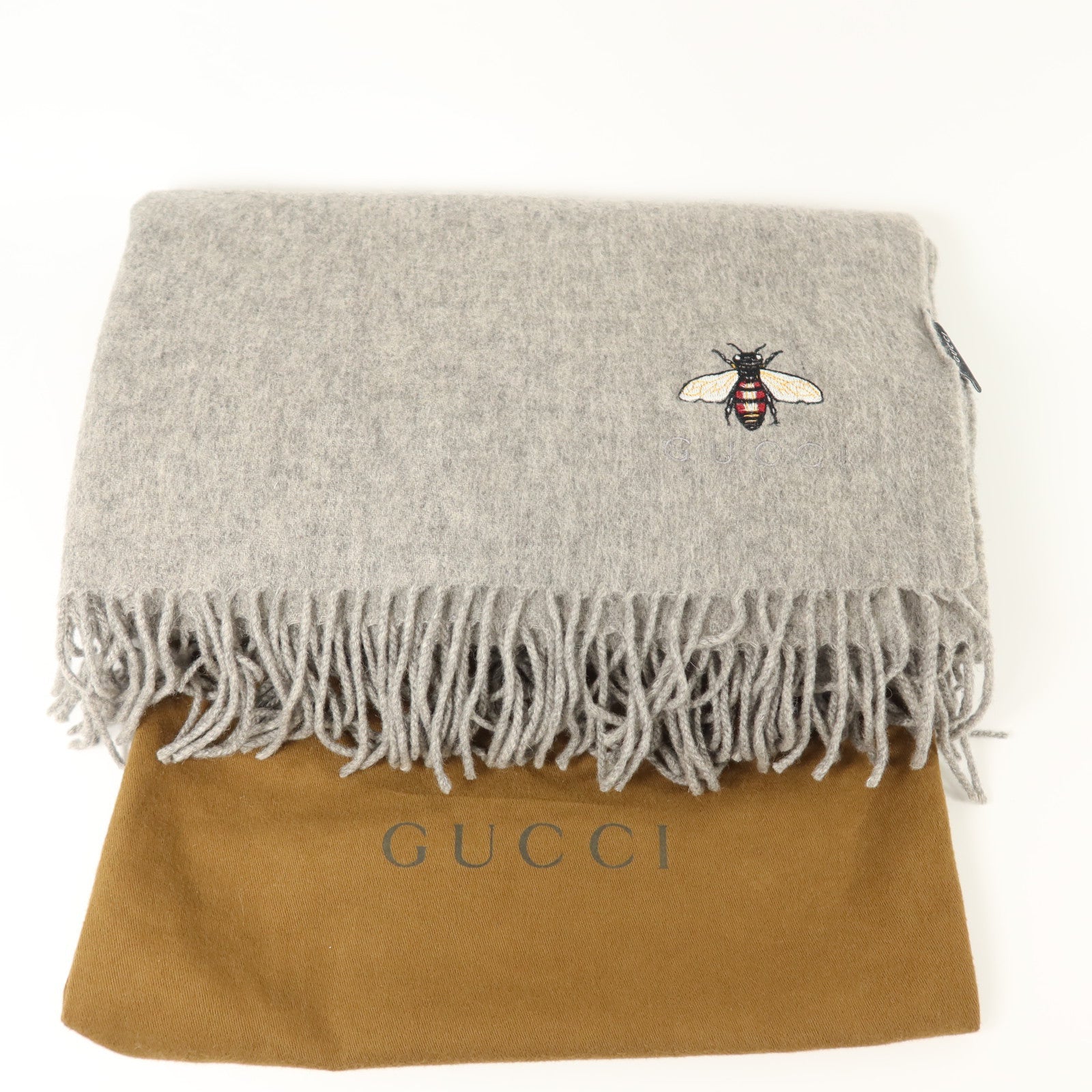 GUCCI 羊毛Bee Scarf 175X7圍巾