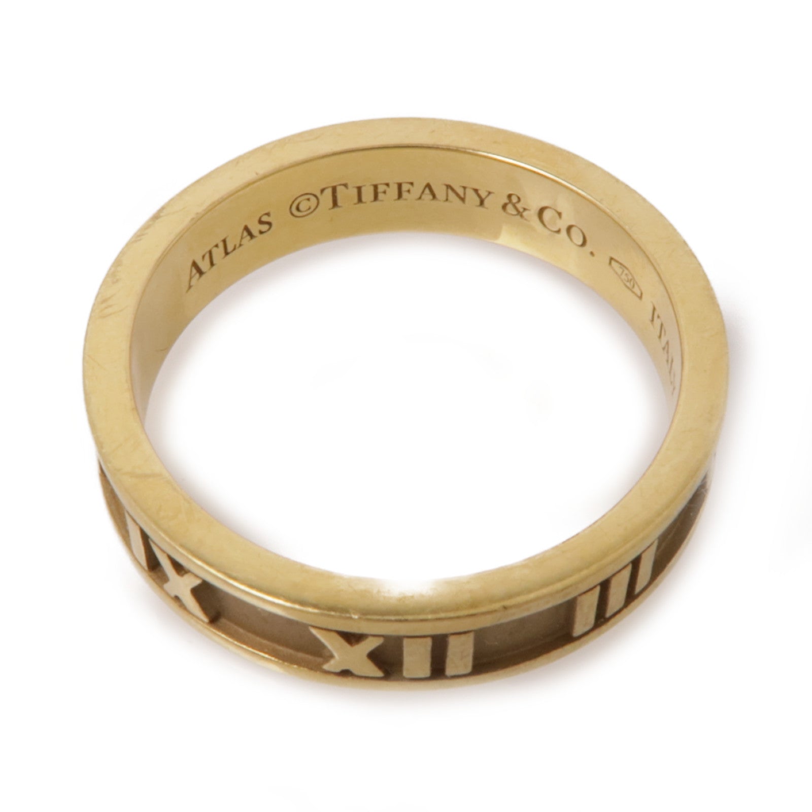TIFFANY＆CO 【激減優惠】18K黃金Atlas Ring戒指US#5.5