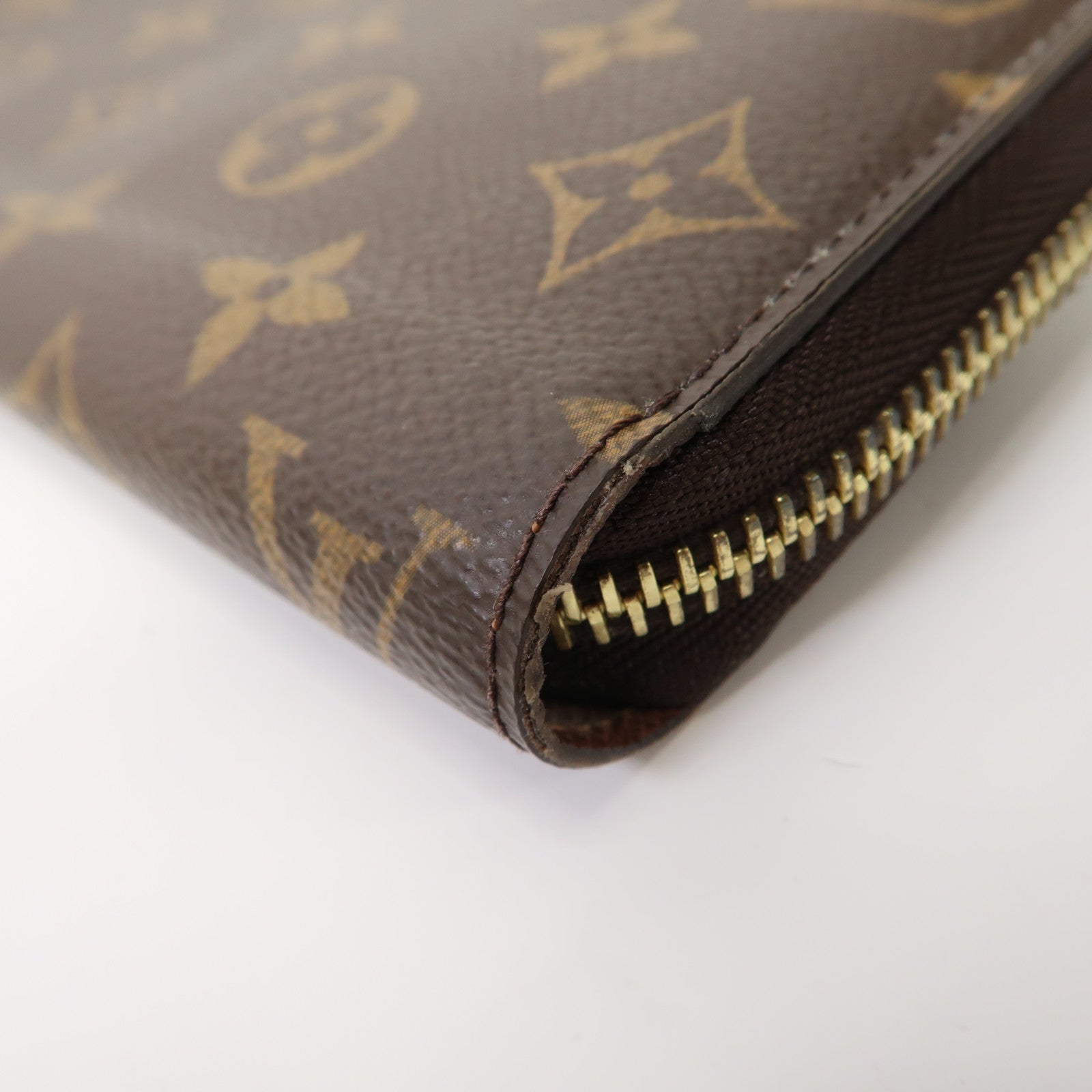 LOUIS VUITTON Monogram Zippy Wallet金扣長錢包啡色