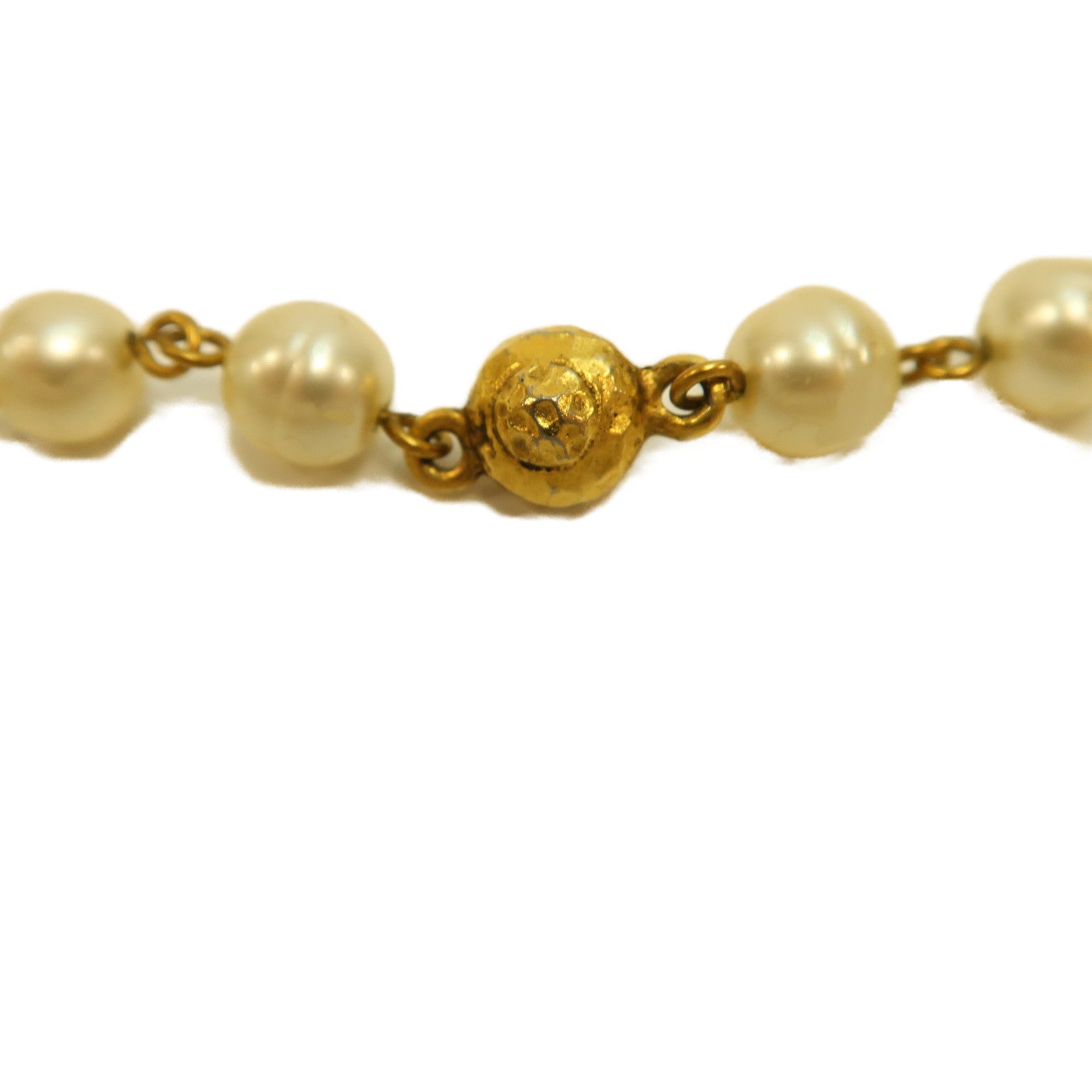 CHANEL 金屬Necklace項鍊金色/白色