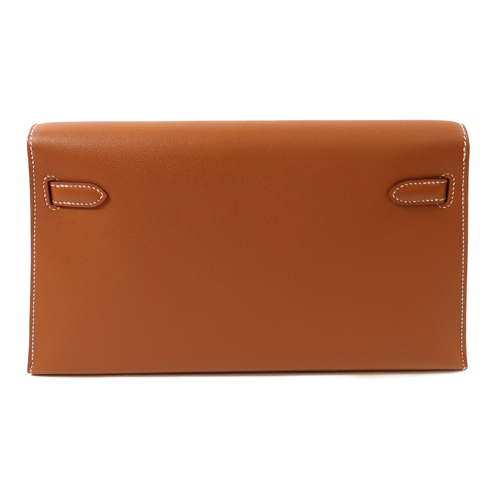 HERMES Madame皮革Kelly Elan金扣肩背袋Gold