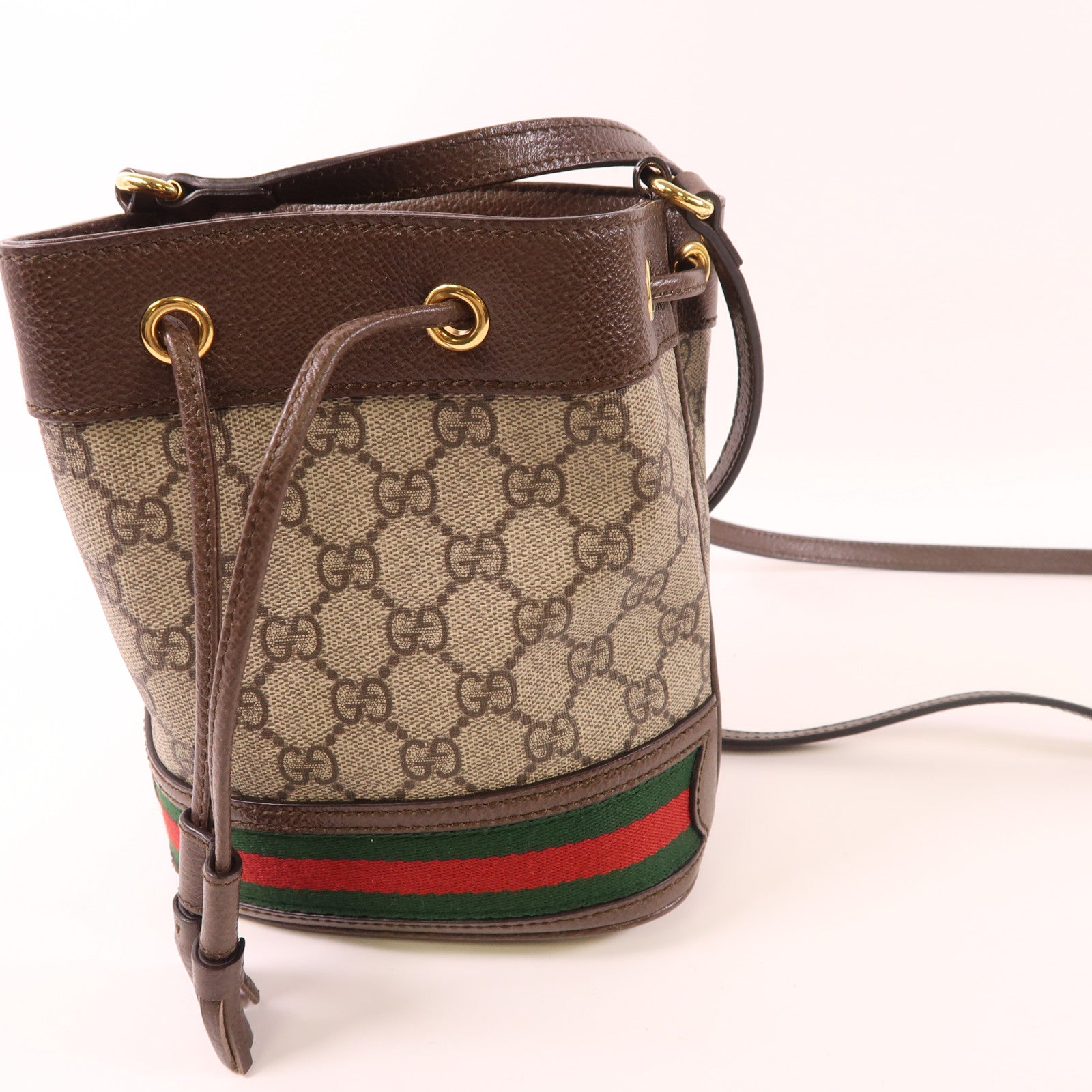 GUCCI 塗層帆布Ophidia Bucket Bag肩背袋