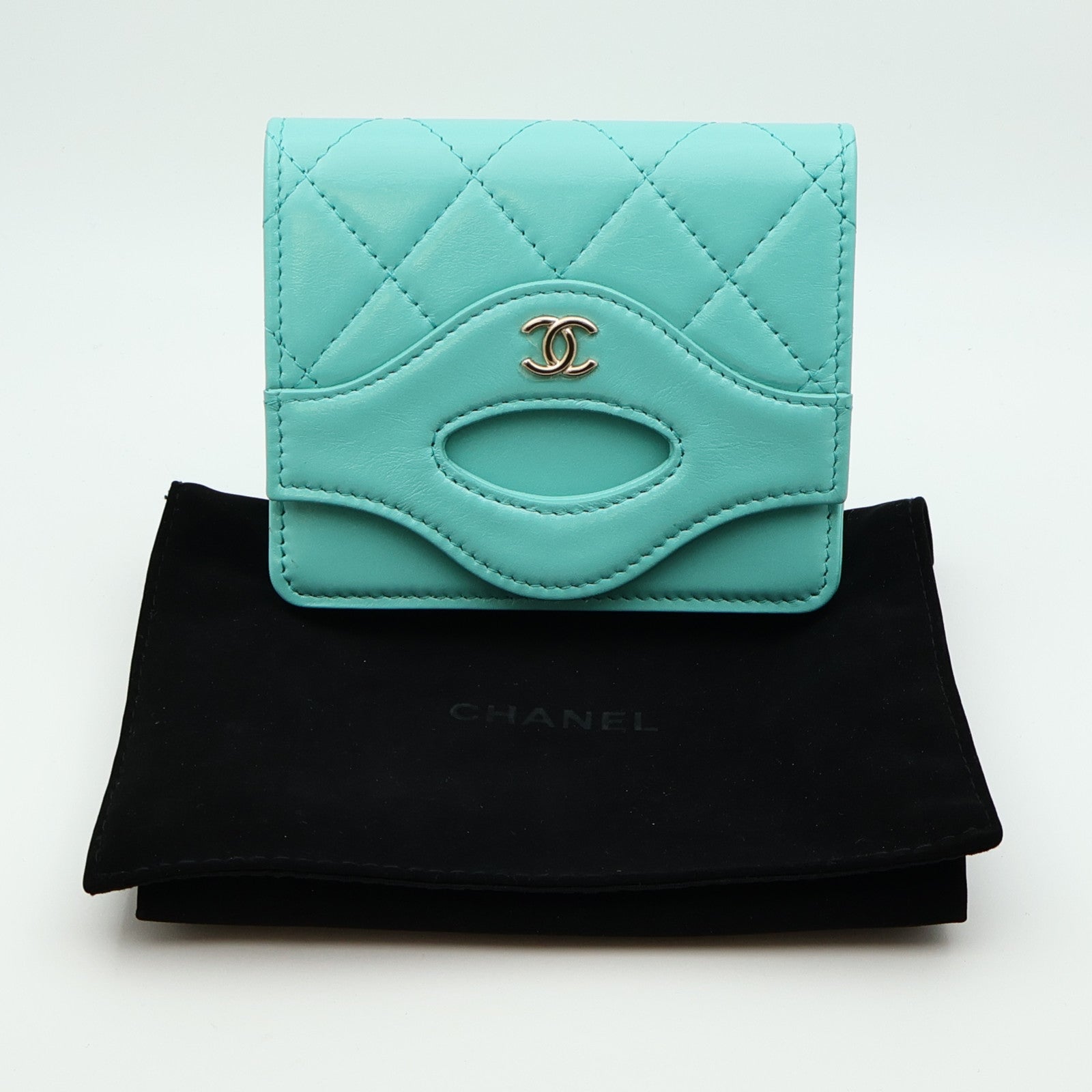 CHANEL 牛皮皮革Chanel 31 Cardholder金扣卡片套