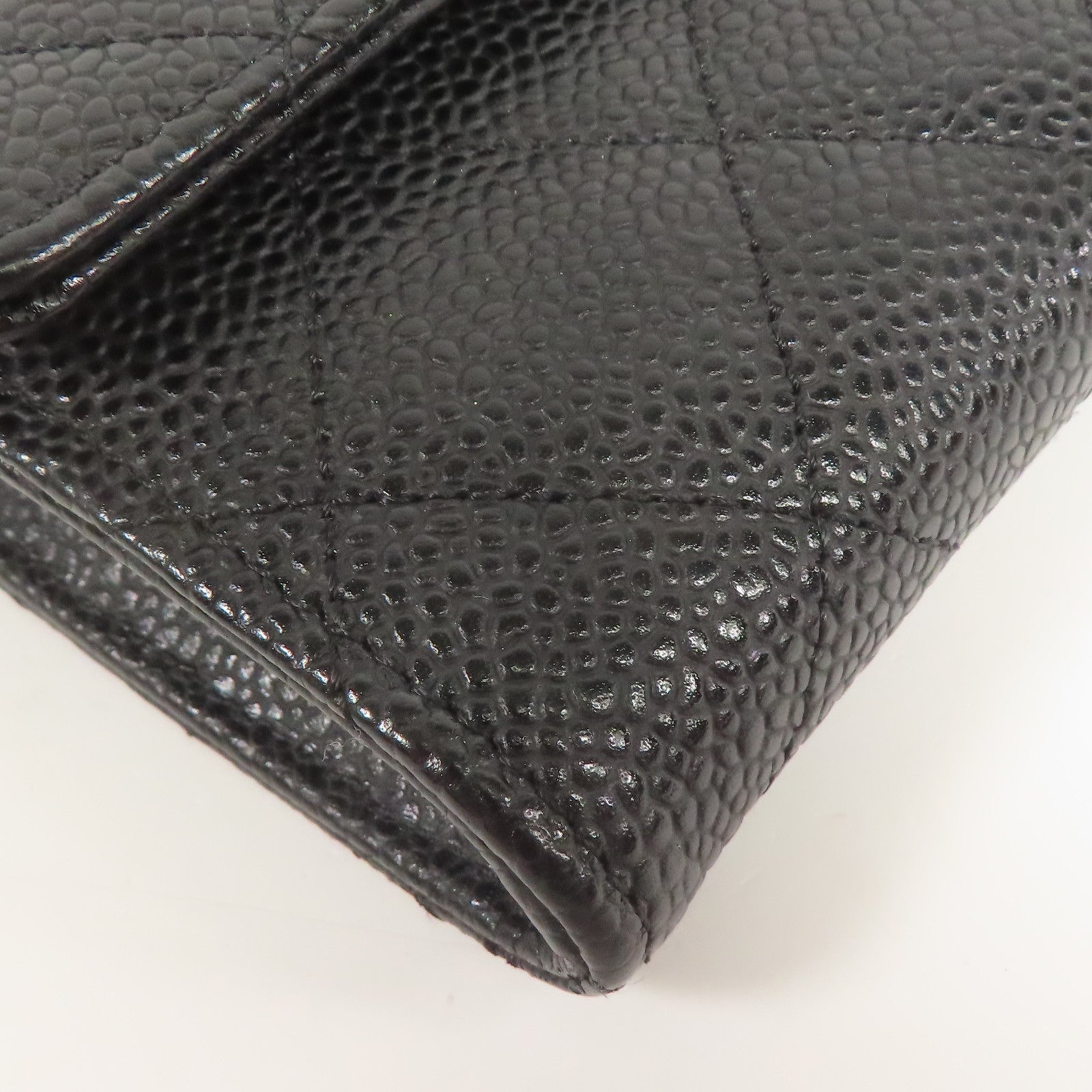 CHANEL 牛皮皮革Long Wallet金扣長錢包