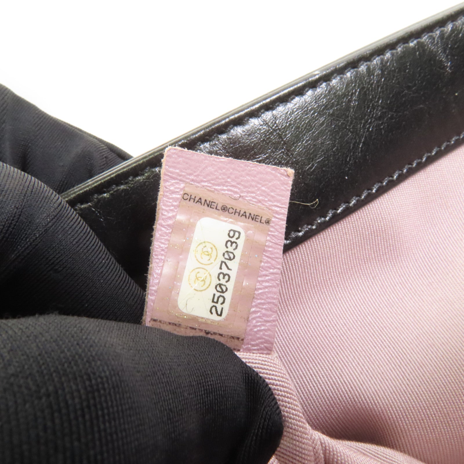 CHANEL Tweed/牛皮皮革2 Way Shoulder金扣鏈帶手挽肩背兩用袋