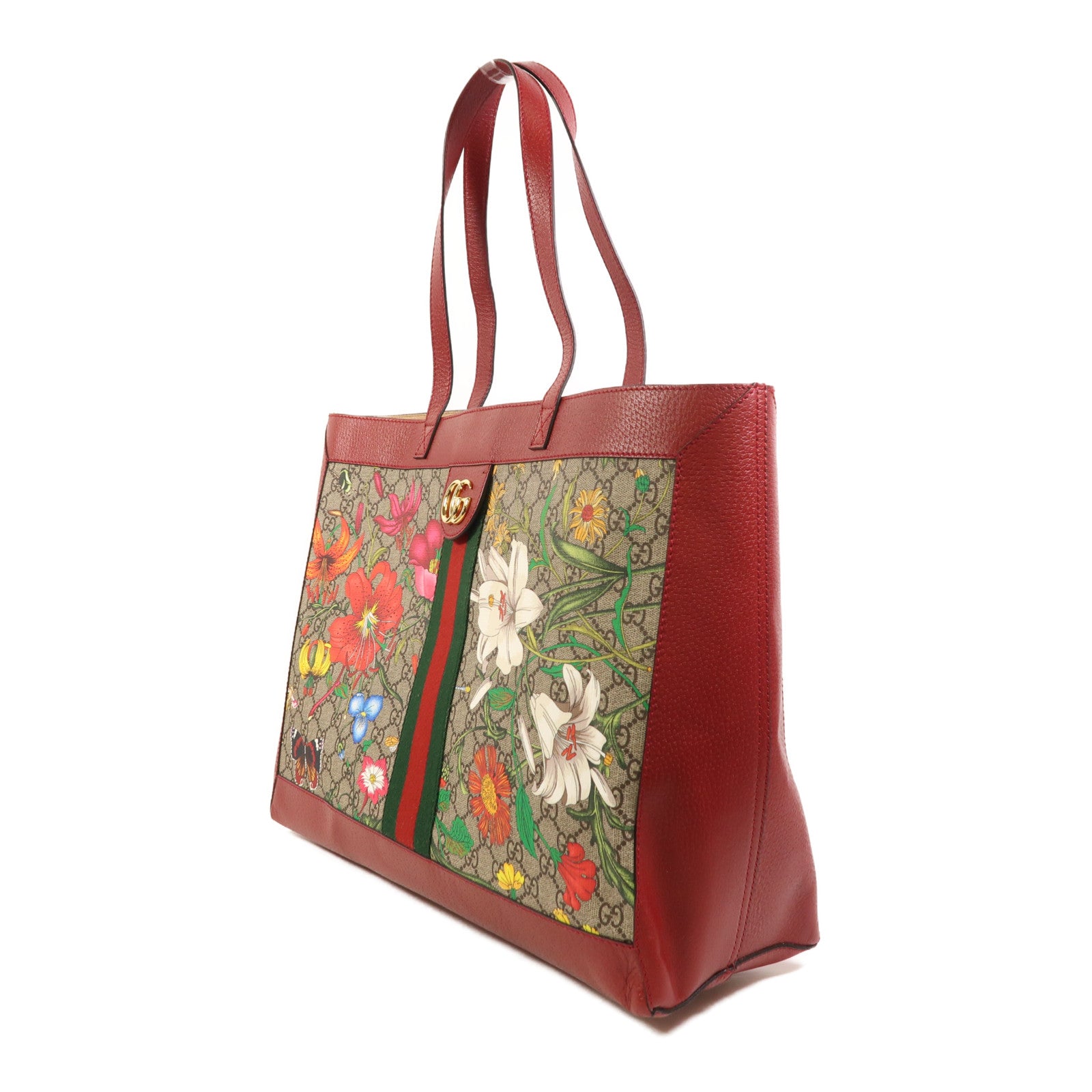 GUCCI 塗層帆布Shoulder Bag金扣肩背袋