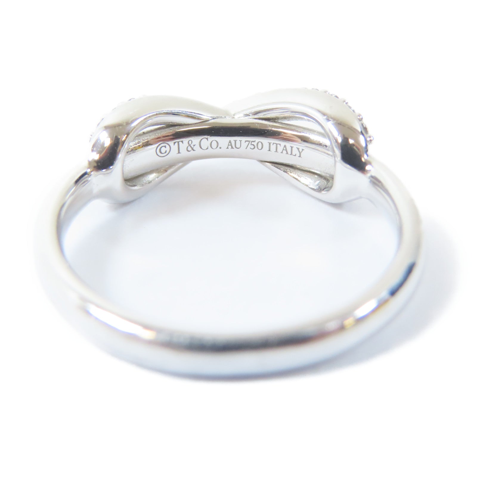 TIFFANY＆CO 【激減優惠】18K白金Infinity Diamond Ring戒指US#4.75
